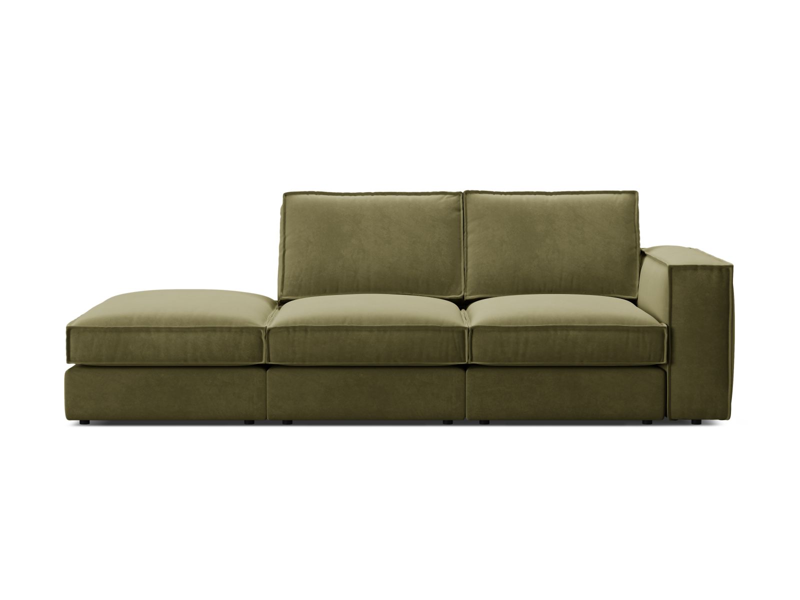 3-Sitzer Modular Sofa Pola Open End links in Green-Salvador präsentiert im Onlineshop von KAQTU Design AG. 3er Sofa ist von Micadoni