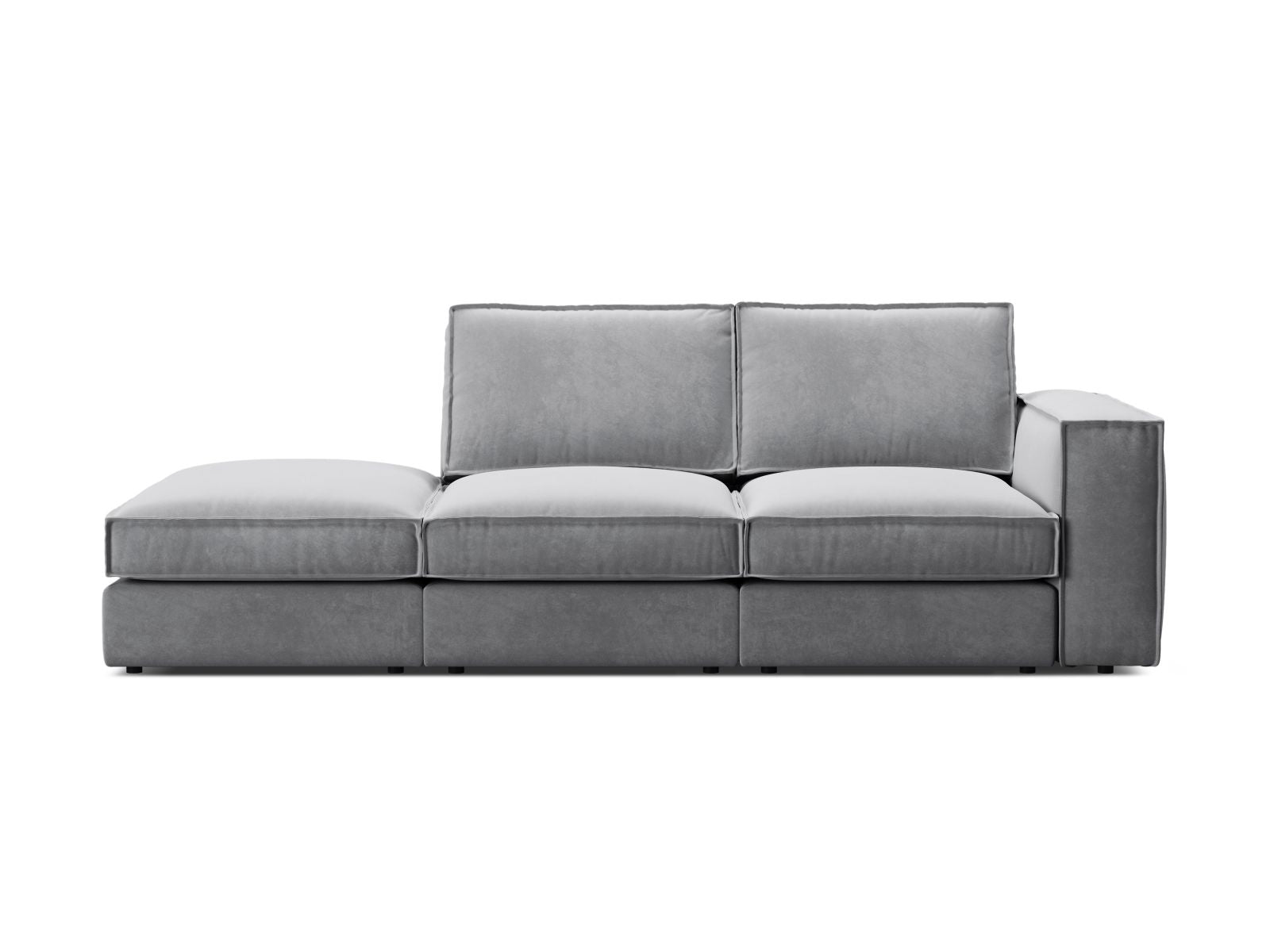3-Sitzer Modular Sofa Pola Open End links in Grey-Salvador präsentiert im Onlineshop von KAQTU Design AG. 3er Sofa ist von Micadoni