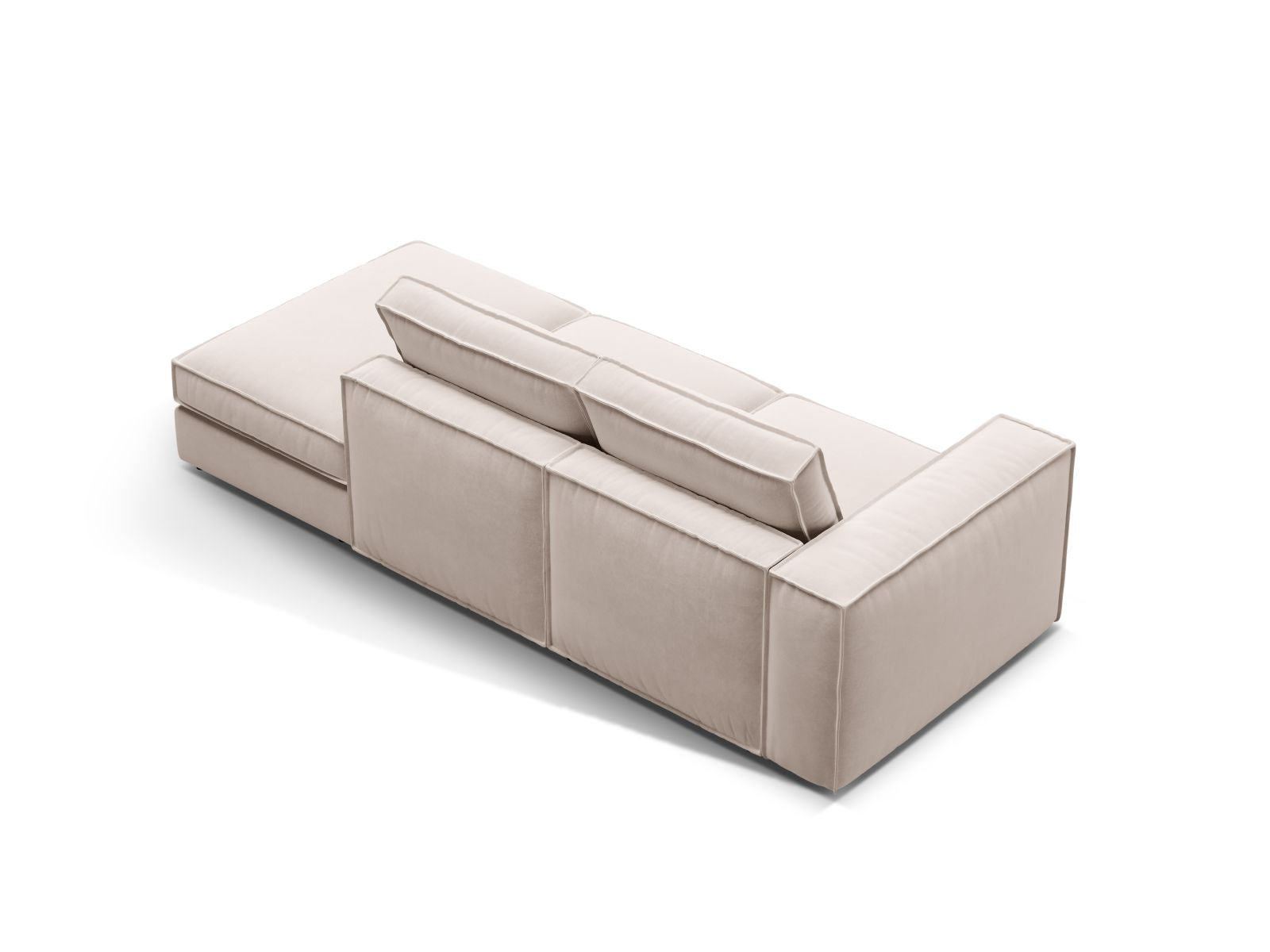 Modulares 3-Sitzer Sofa Pola mit offenem Ende rechts, perfekt für stilvolle Wohnzimmer, vereint Funktionalität und modernes Design.