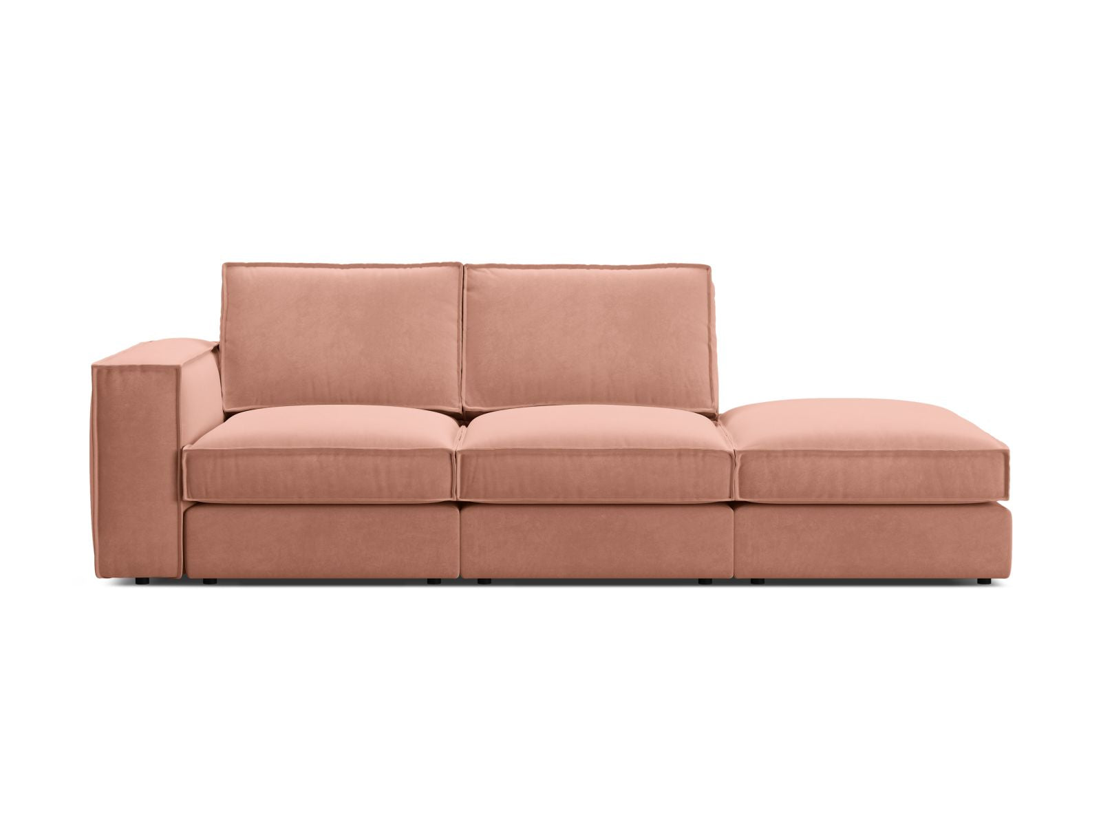 3-Sitzer Modular Sofa Open End rechts Pola in Pink-Salvador präsentiert im Onlineshop von KAQTU Design AG. 3er Sofa ist von Micadoni