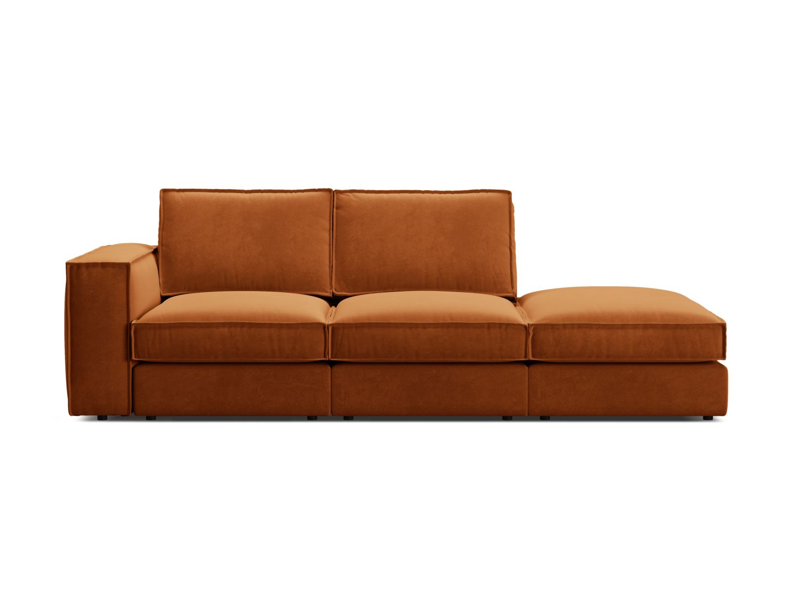 3-Sitzer Modular Sofa Open End rechts Pola in Terracotta-Salvador präsentiert im Onlineshop von KAQTU Design AG. 3er Sofa ist von Micadoni
