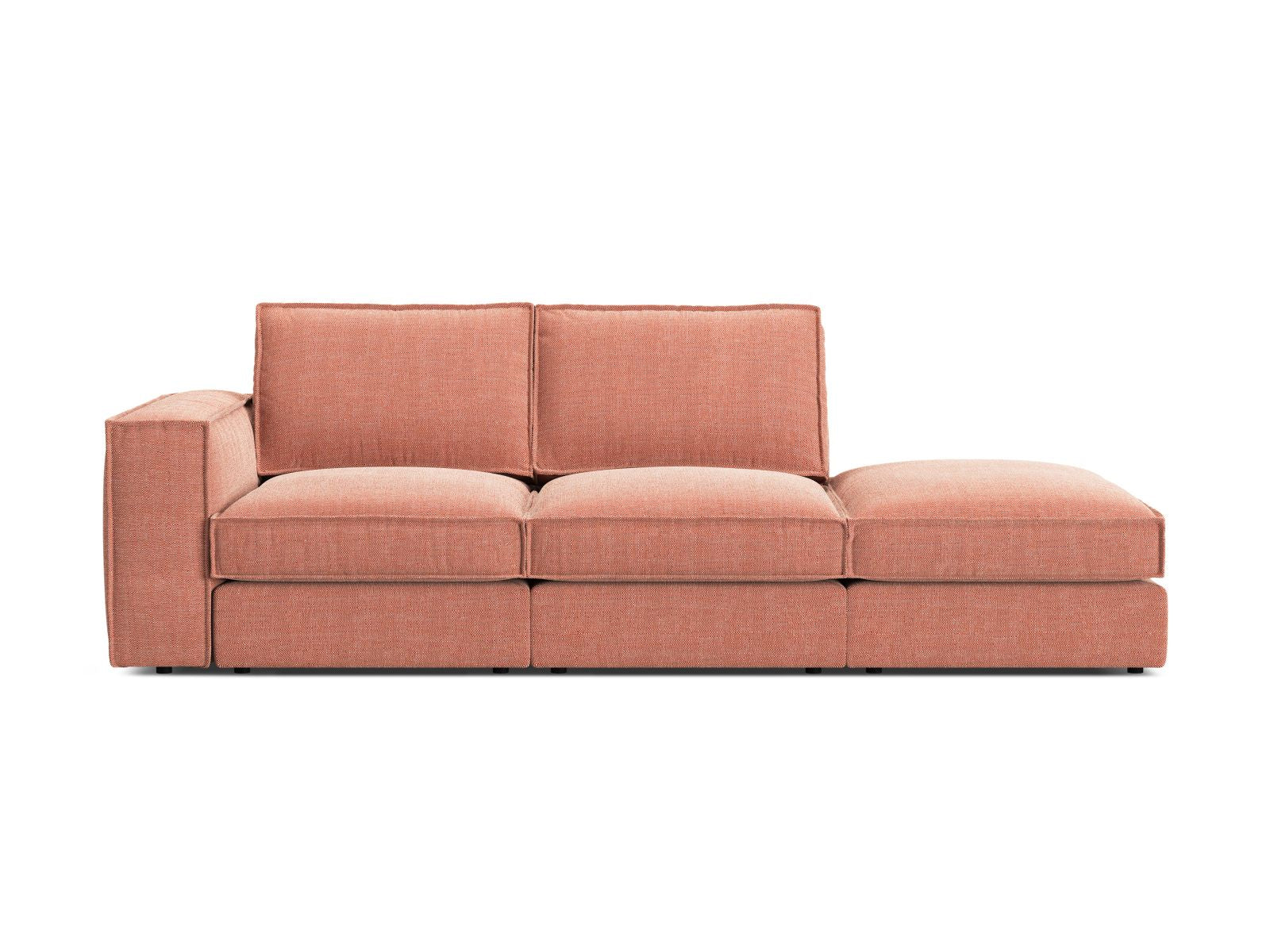 3-Sitzer Ecksofa Open End rechts Pola in Red-Babel präsentiert im Onlineshop von KAQTU Design AG. 3er Sofa ist von Micadoni