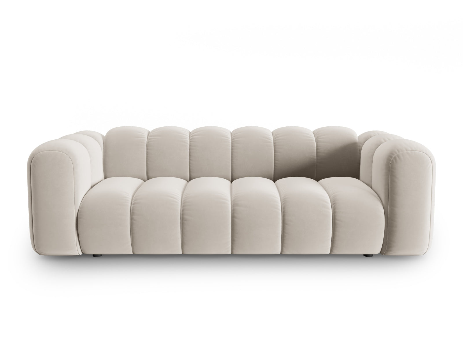 Lupine Velour Sofa 3 Sitzer in Beige-Salvador präsentiert im Onlineshop von KAQTU Design AG. 3er Sofa ist von Micadoni