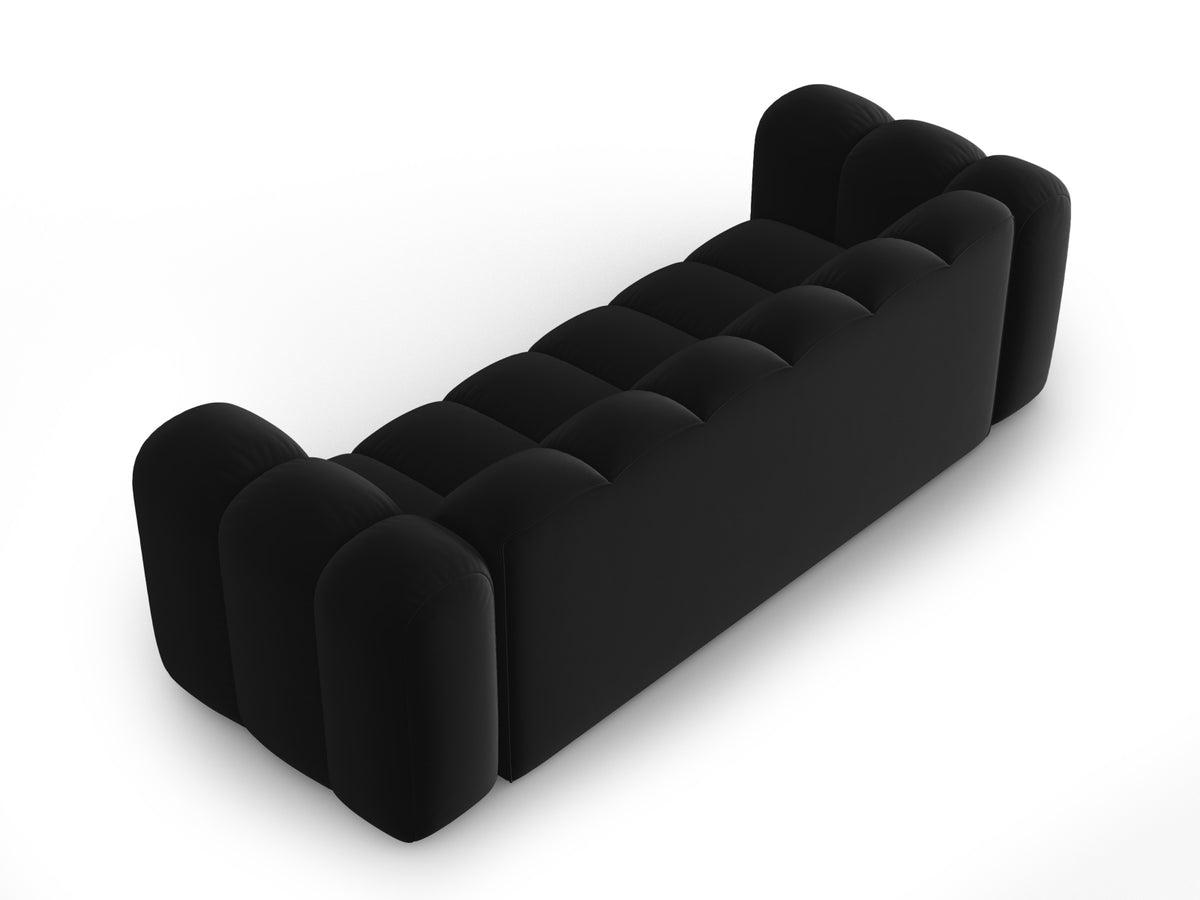 Lupine Velour Sofa 3 Sitzer in Black-Salvador präsentiert im Onlineshop von KAQTU Design AG. 3er Sofa ist von Micadoni