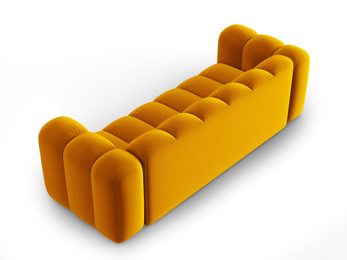Lupine Velour Sofa 3 Sitzer in Yellow-Salvador präsentiert im Onlineshop von KAQTU Design AG. 3er Sofa ist von Micadoni