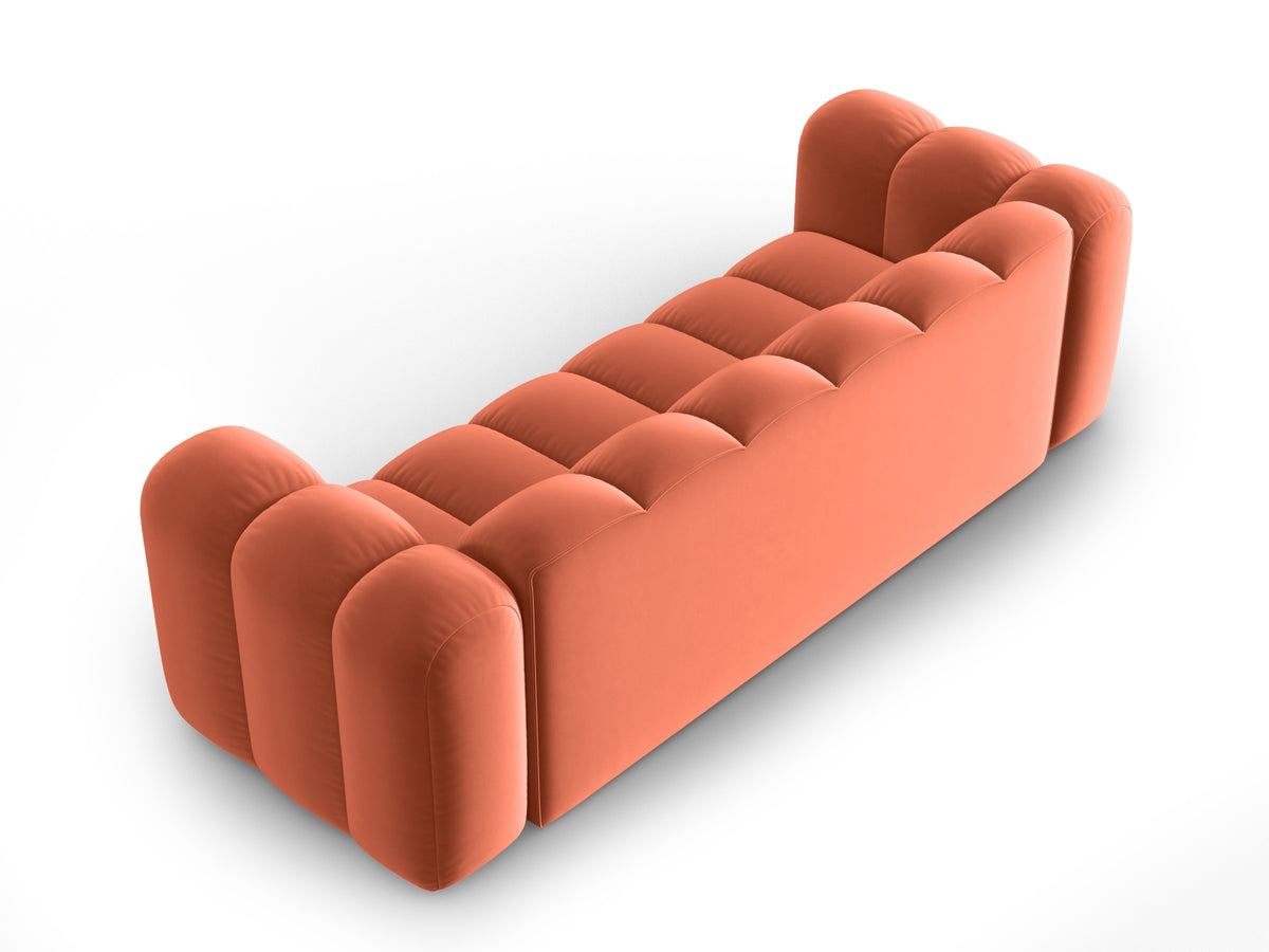 Lupine Velour Sofa 3 Sitzer in Coral-Salvador präsentiert im Onlineshop von KAQTU Design AG. 3er Sofa ist von Micadoni