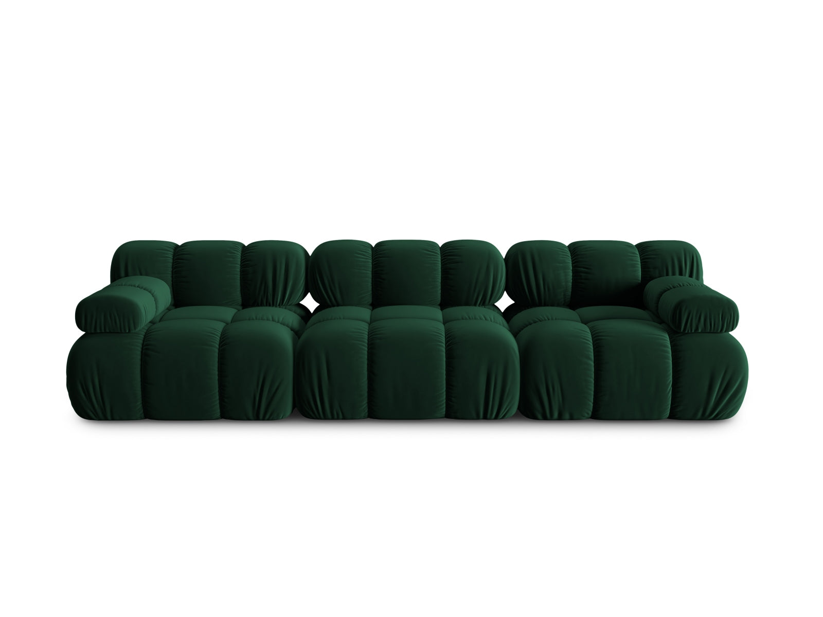 Bellis Velour modulares Sofa 3 Sitzer 94cm in Bottle Green präsentiert im Onlineshop von KAQTU Design AG. 3er Sofa ist von Micadoni
