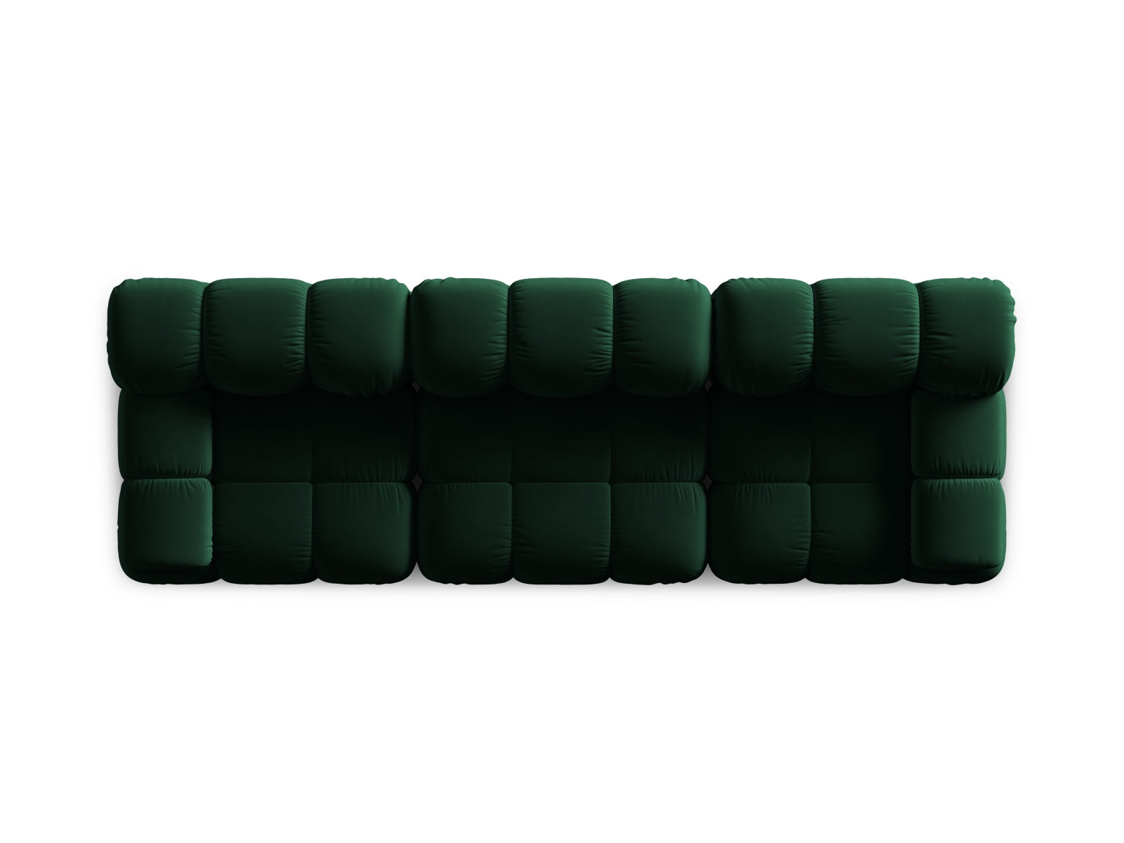 Elegantes 3-Sitzer Sofa Bellis in luxuriösem Velours, perfekt für stilvolle Wohnräume und flexible Einrichtungsmöglichkeiten.