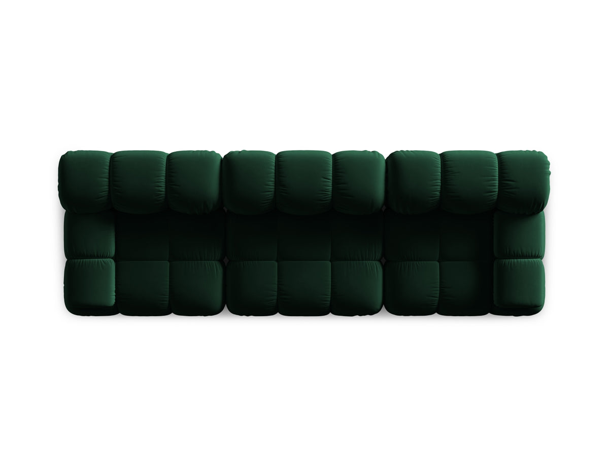 Bellis Velour modulares Sofa 3 Sitzer 94cm in Bottle Green-Bluvel präsentiert im Onlineshop von KAQTU Design AG. 3er Sofa ist von Micadoni