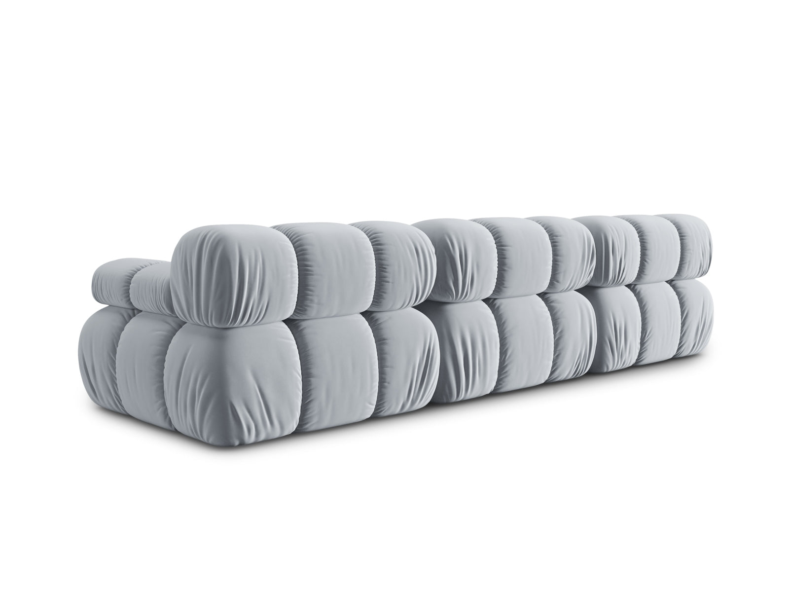 Modulares 3-Sitzer Sofa Bellis in zartem Hellblau, perfekt für moderne Wohnkonzepte. Bietet Flexibilität und hohen Sitzkomfort.
