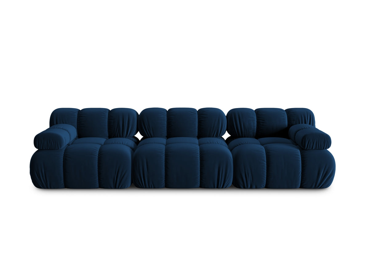 Bellis Velour modulares Sofa 3 Sitzer 94cm in Royal Blue-Bluvel präsentiert im Onlineshop von KAQTU Design AG. 3er Sofa ist von Micadoni