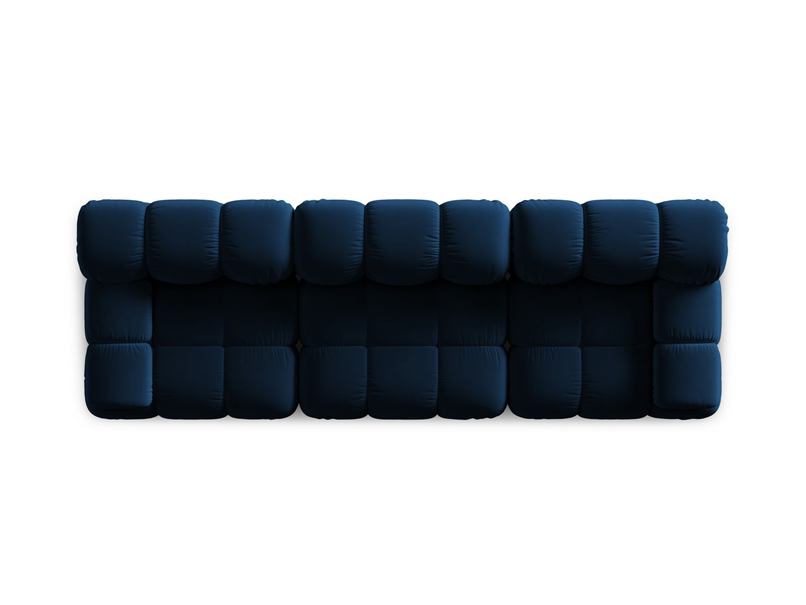 Elegantes 3-Sitzer Sofa Bellis aus weichem Velours, 94 cm breit, ideal für stilvolle und einladende Wohnräume.