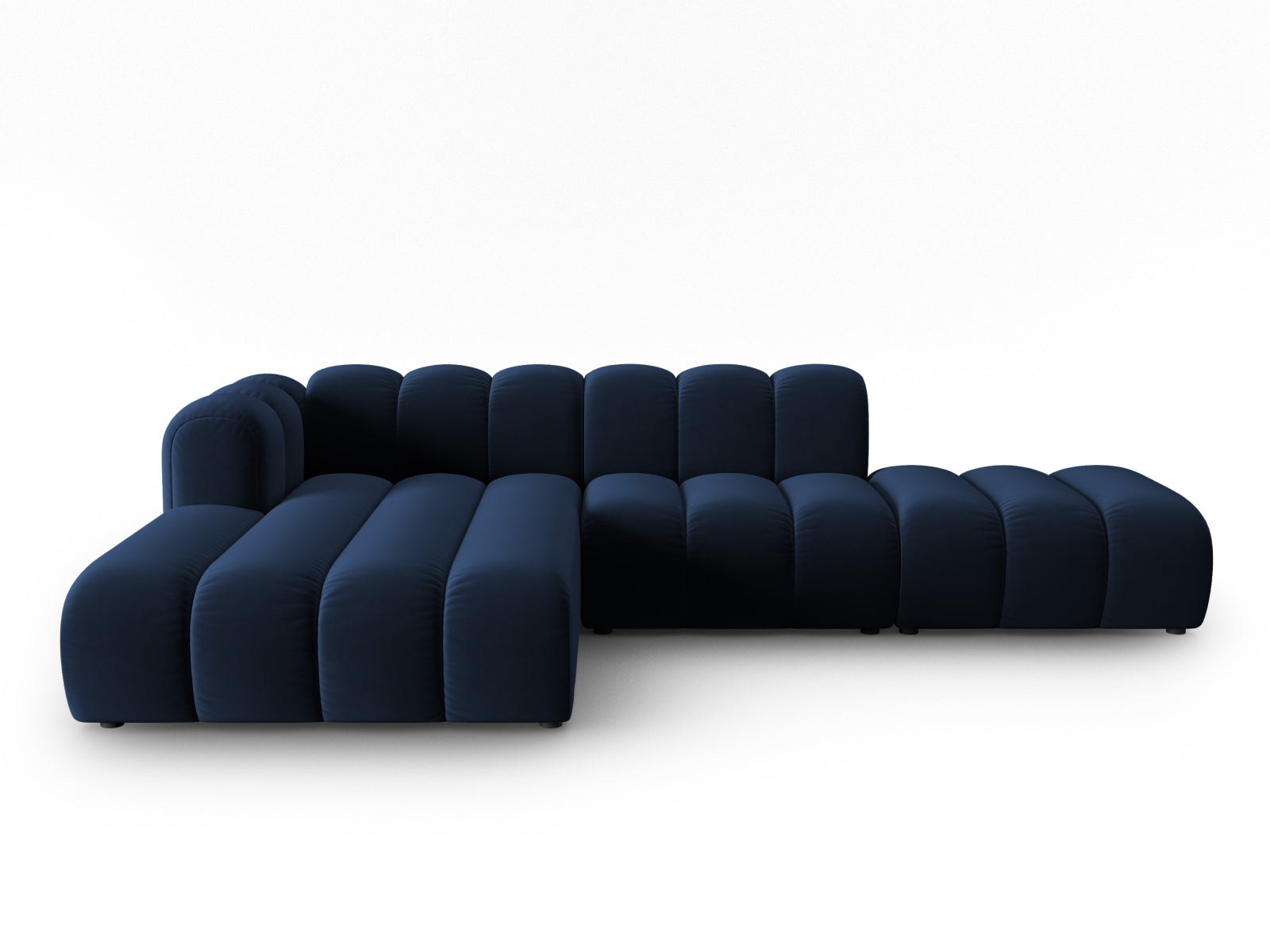 Lupine Velour modulares Ecksofa open links 5 Sitzer in Royal Blue präsentiert im Onlineshop von KAQTU Design AG. L-Sofa links ist von Micadoni