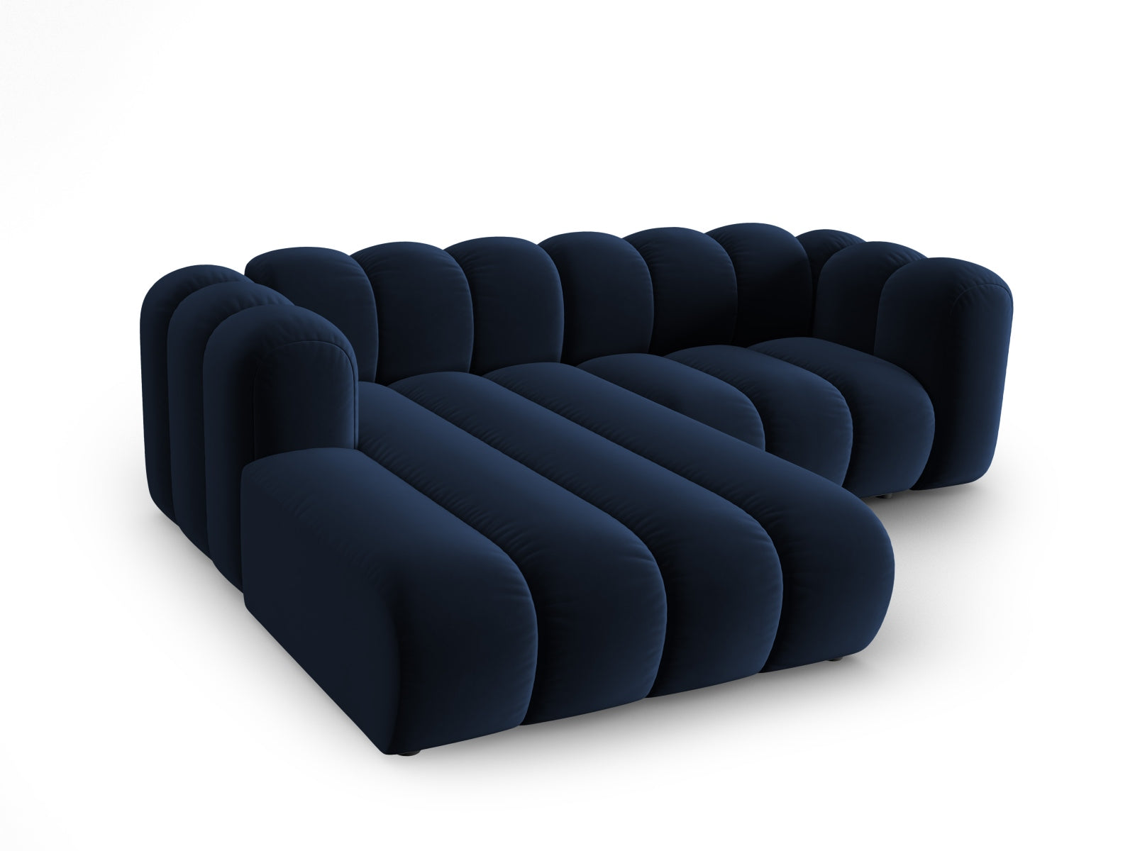 Erleben Sie das Lupine Velour Ecksofa links von Micadoni – ein modulares 3-Sitzer Sofa, das Komfort und modernes Design vereint.