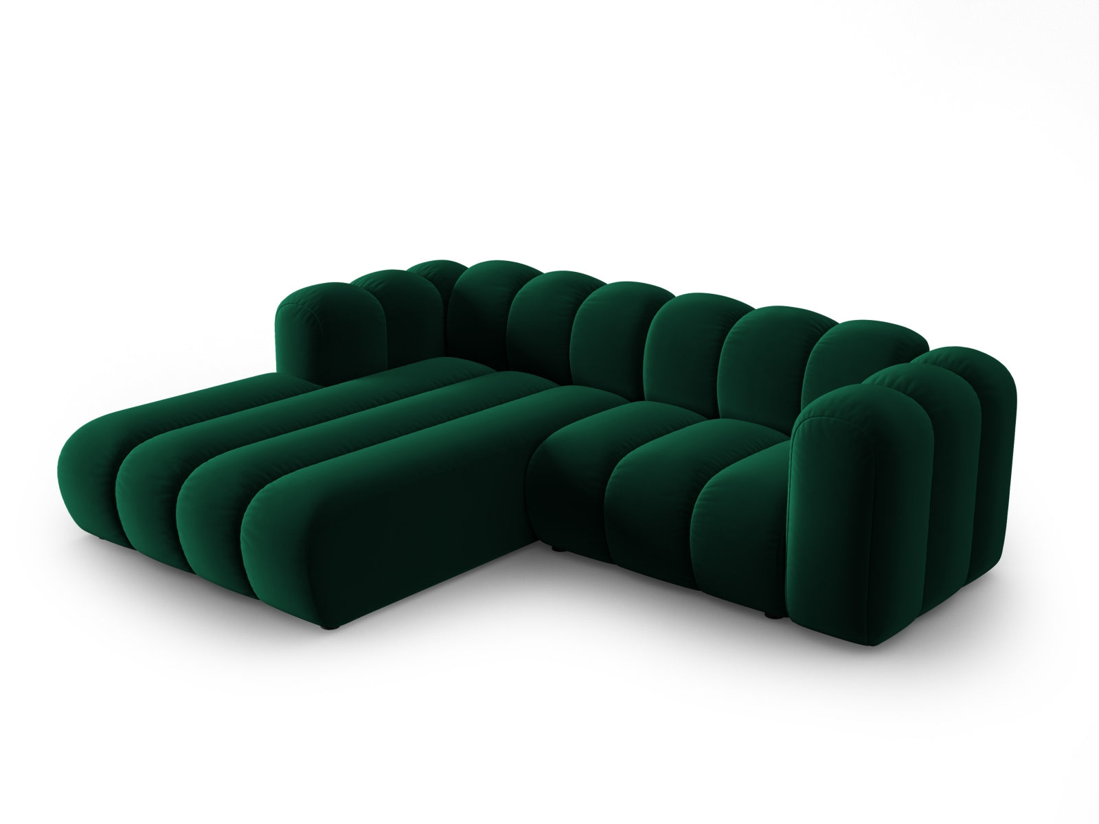 Entdecken Sie das elegante Lupine Velour Ecksofa links von Micadoni – stilvoll, modular und komfortabel für Ihr Wohnzimmer.