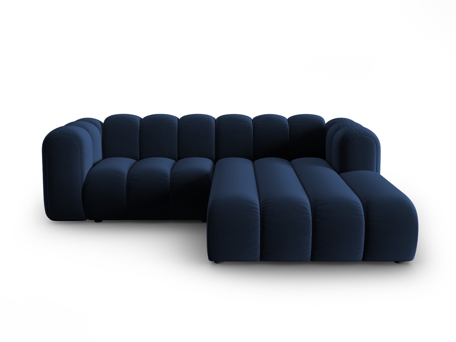 Lupine Velour modulares Ecksofa rechts 3 Sitzer in Royal Blue-Salvador präsentiert im Onlineshop von KAQTU Design AG. L-Sofa rechts ist von Micadoni
