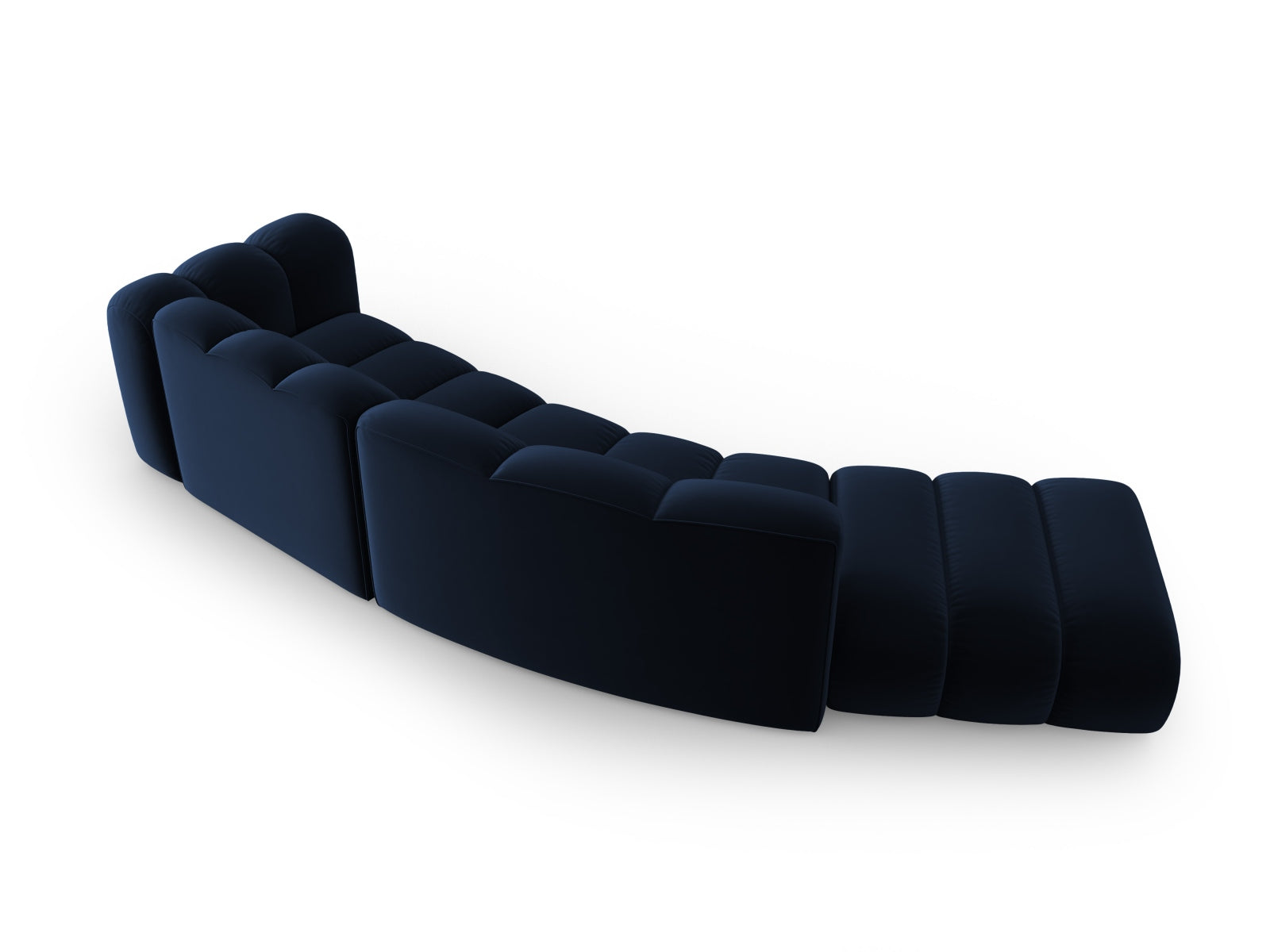 Modulares 5-Sitzer Sofa in Royal Blue-Salvador, linksseitig, von Micadoni. Perfekte Kombination aus Komfort und modernem Design für Ihr Zuhause.