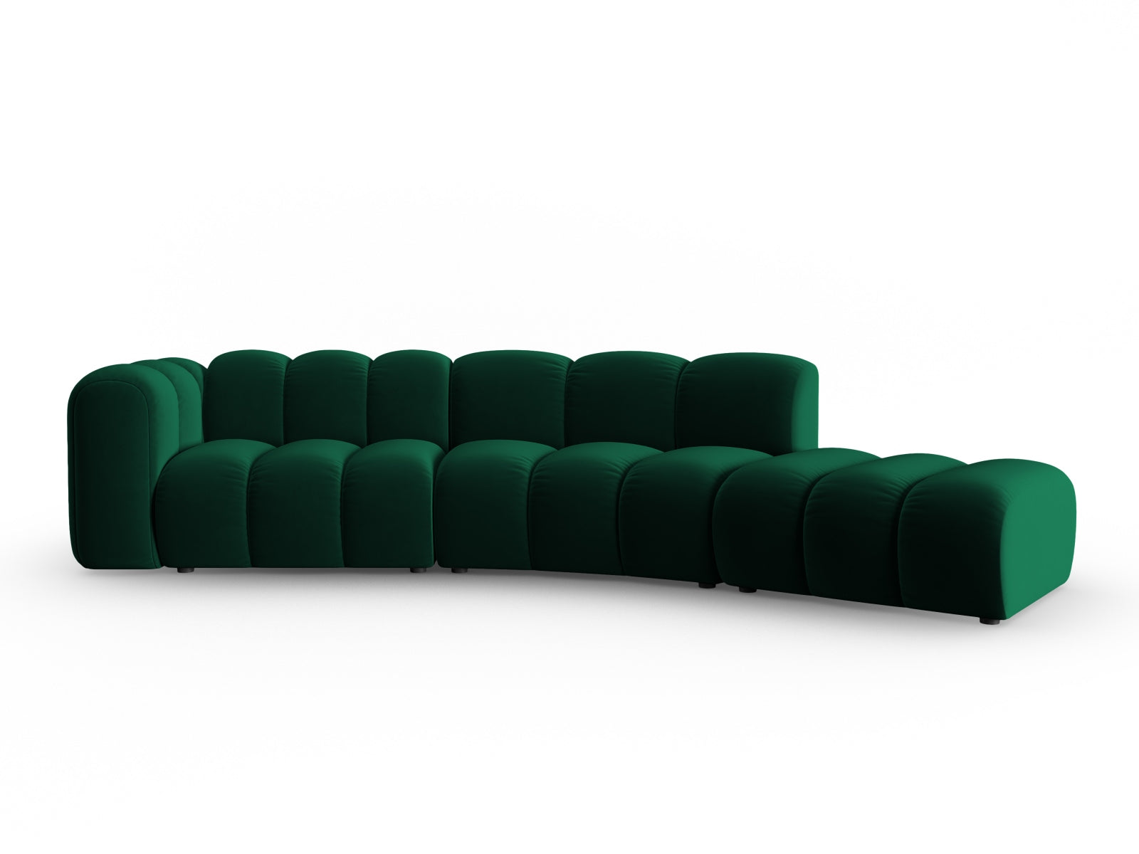 Elegantes, modulares 5-Sitzer Sofa in Bottle Green-Salvador, ideal für stilvolle Wohnräume, präsentiert von Micadoni.