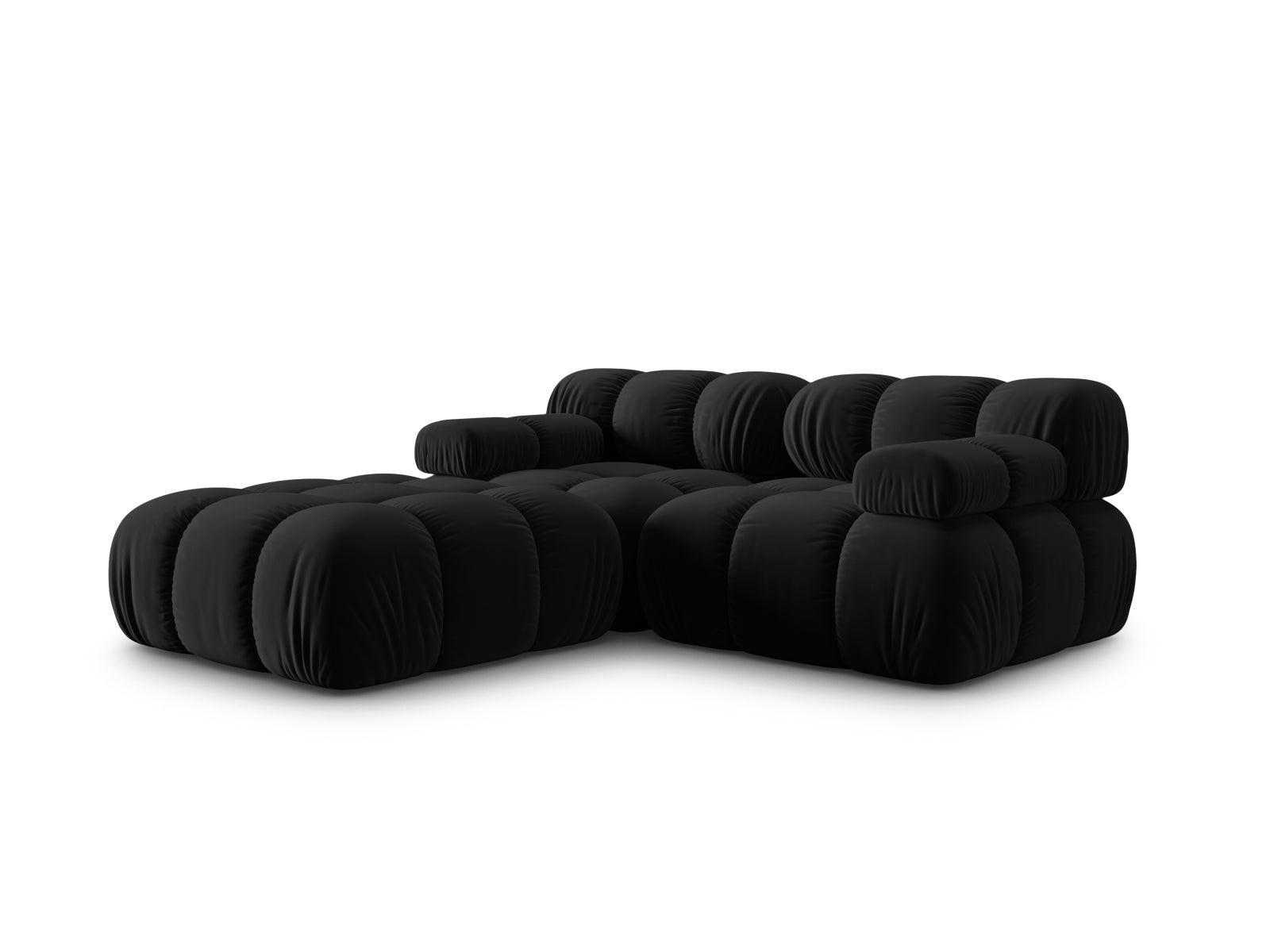 Erleben Sie das Bellis Velour Sofa 3 Sitzer von Micadoni – ein elegantes, modulares Möbelstück, das Komfort und Stil in Ihr Zuhause bringt.