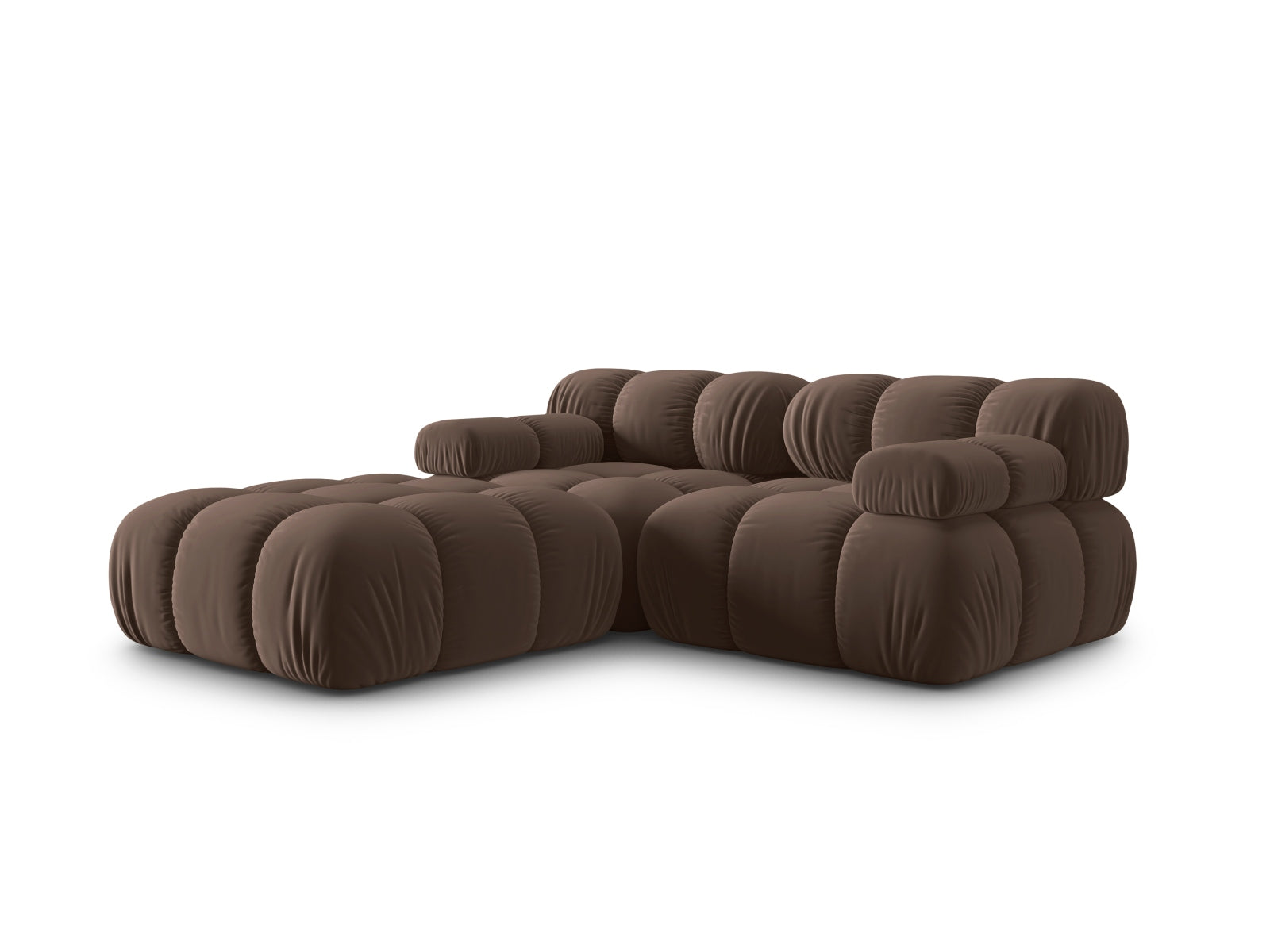 Erleben Sie das Bellis Velour Sofa 3 Sitzer von Micadoni – ein elegantes, modulares Möbelstück, das Komfort und Stil in Ihr Zuhause bringt.