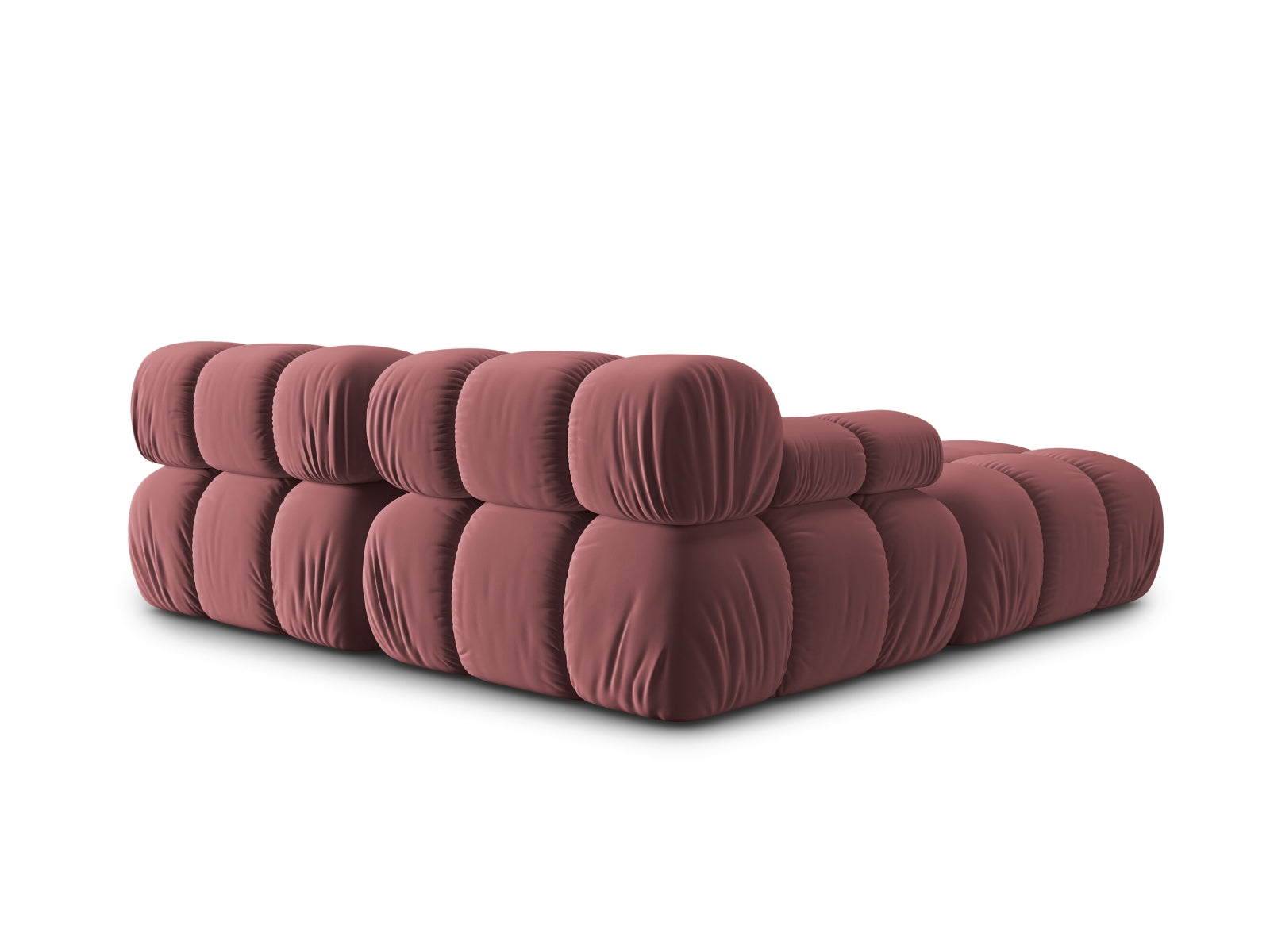 Elegantes Bellis Velour Sofa in sanften Tönen, ideal für stilvolle Wohnräume und entspannende Momente. Modulares Design für individuelle Anpassung.