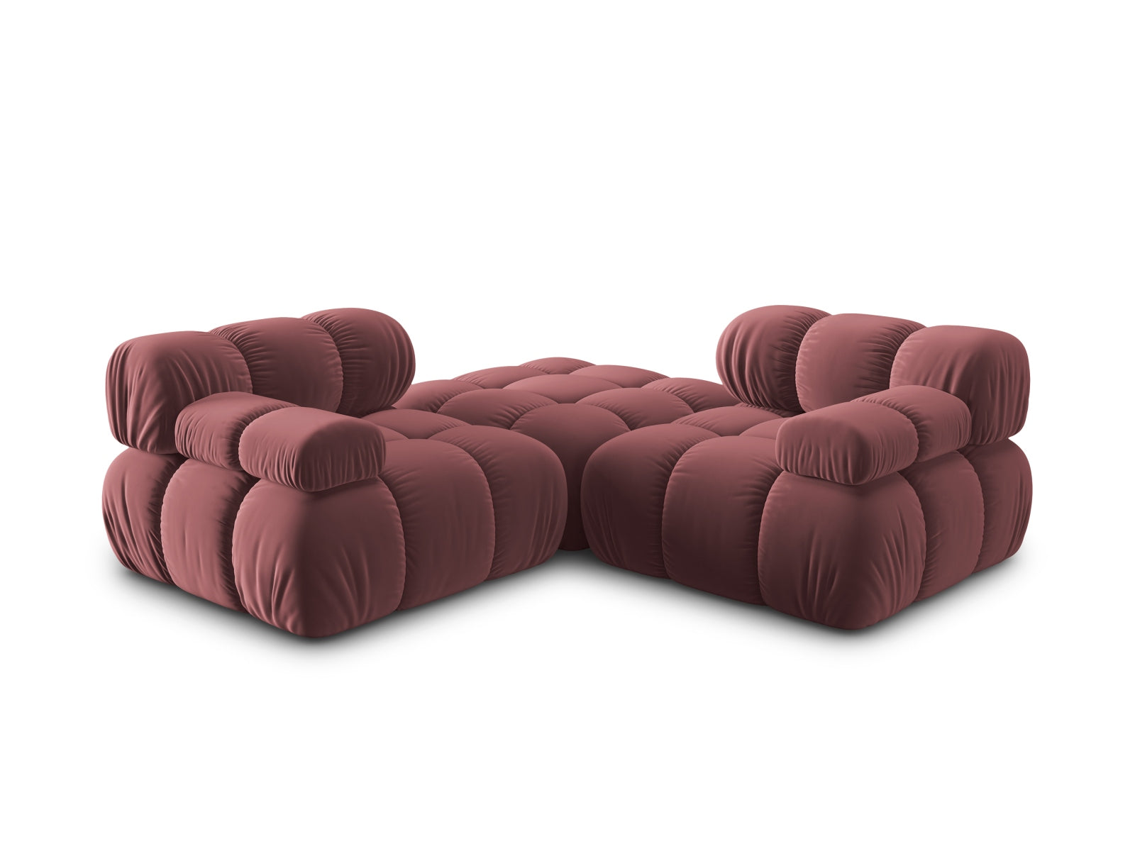 Erleben Sie das Bellis Velour Sofa 3 Sitzer von Micadoni – ein elegantes, modulares Möbelstück, das Komfort und Stil vereint.
