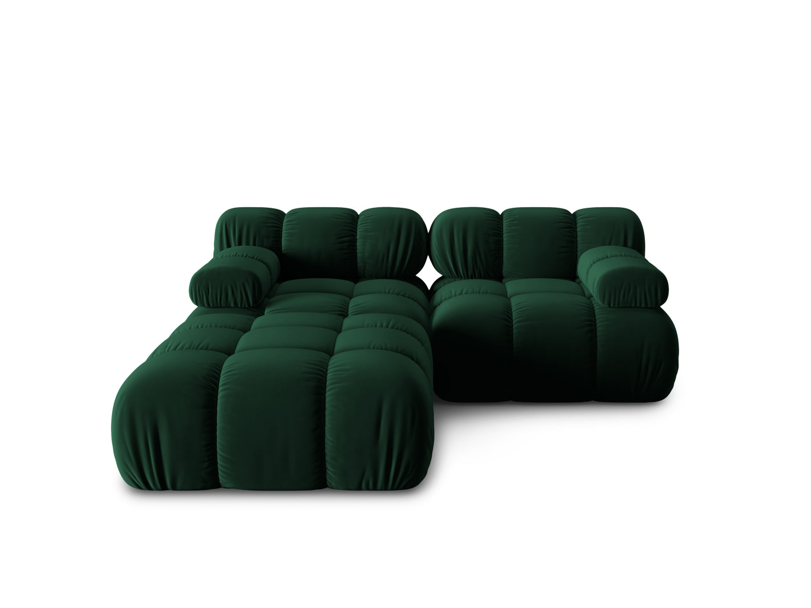 Bellis Velour modulares Sofa 3 Sitzer 188cm in Bottle Green präsentiert im Onlineshop von KAQTU Design AG. 3er Sofa ist von Micadoni
