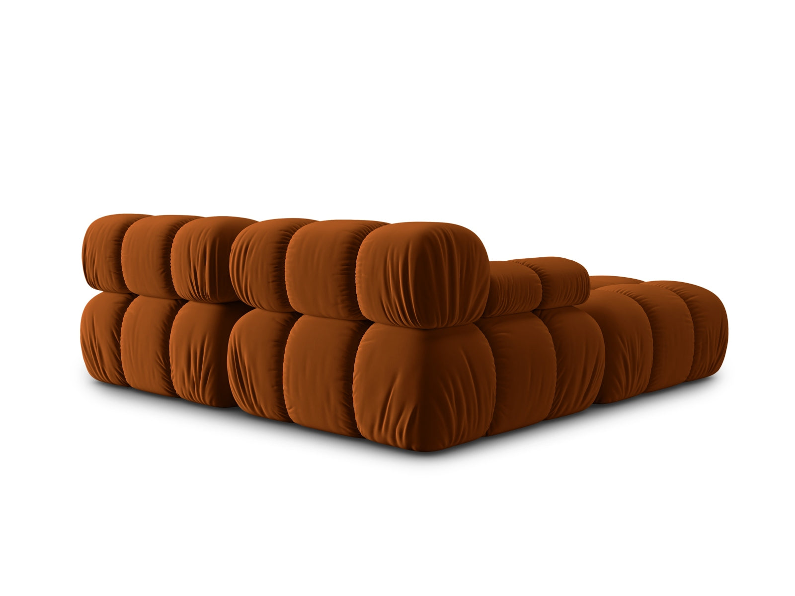 Elegantes Bellis Velour Sofa in Terracotta, 3-Sitzer, ideal für stilvolle Wohnräume und entspannte Momente von Micadoni.