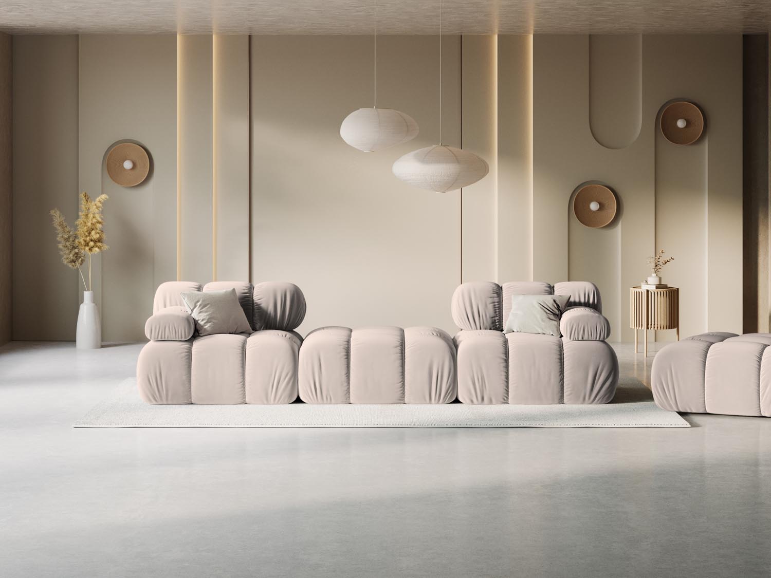 Entdecken Sie das Bellis Velour Sofa 3 Sitzer von Micadoni – stilvoll, modular und komfortabel. Perfekt für Ihr modernes Zuhause!