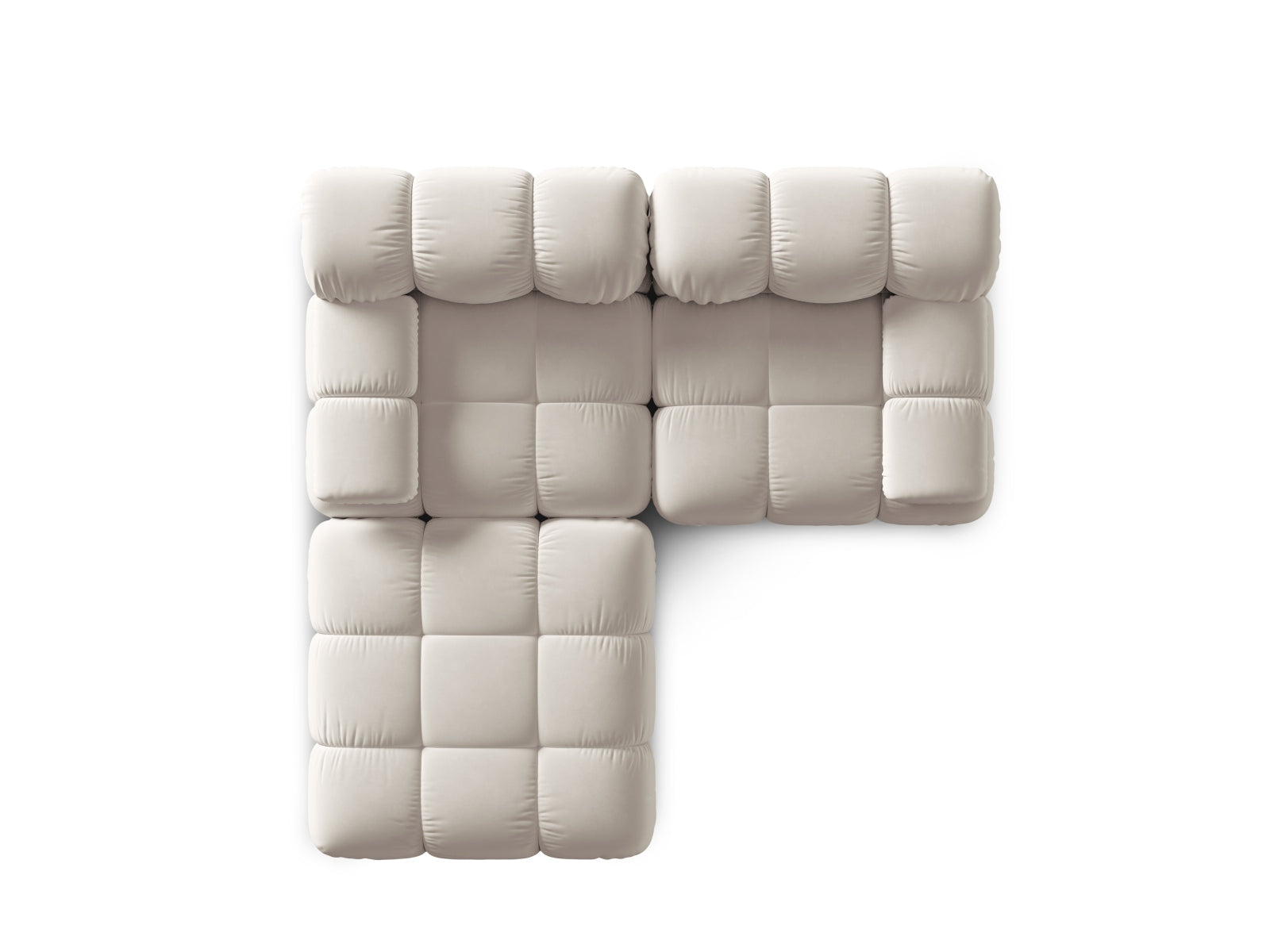 Modulares 3-Sitzer Sofa Bellis in edlem Dunkelbeige, perfekt für moderne Wohnkonzepte, bietet Komfort und Stil von Micadoni.