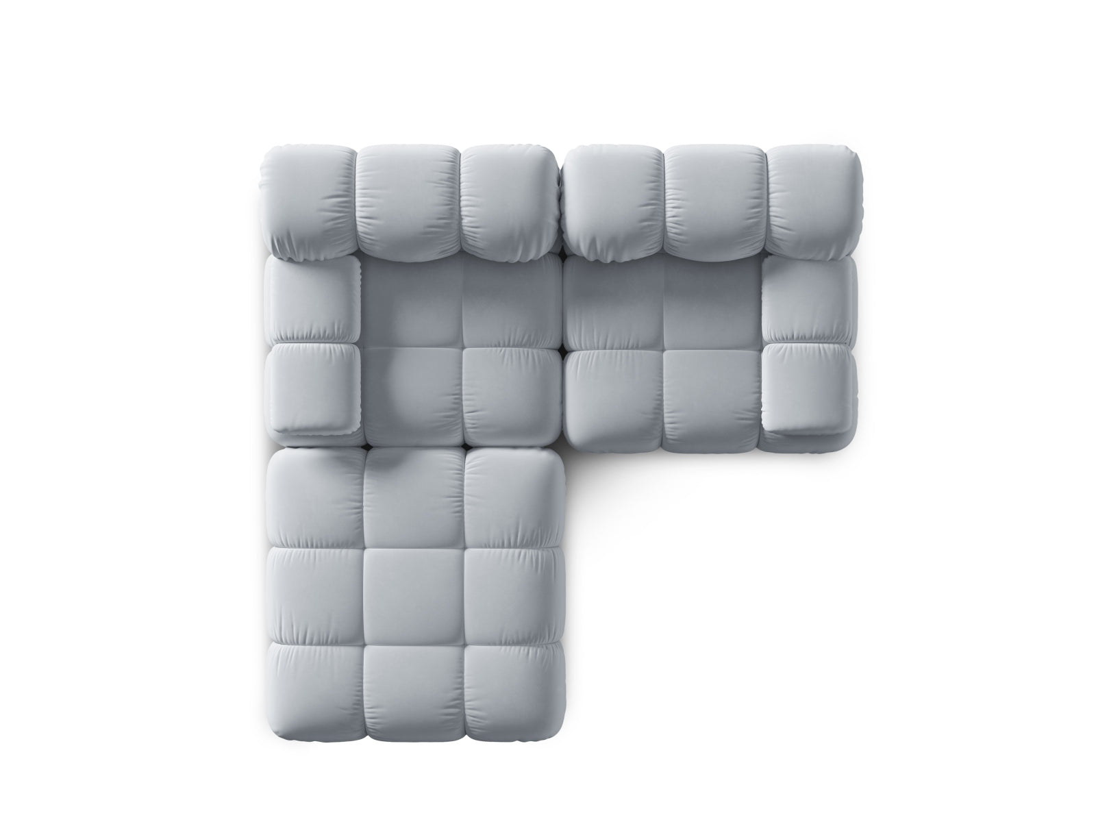 Erleben Sie das Bellis Velour Sofa 3 Sitzer von Micadoni – ein elegantes, modulares Möbelstück, das Komfort und individuelle Gestaltungsmöglichkeiten bietet.