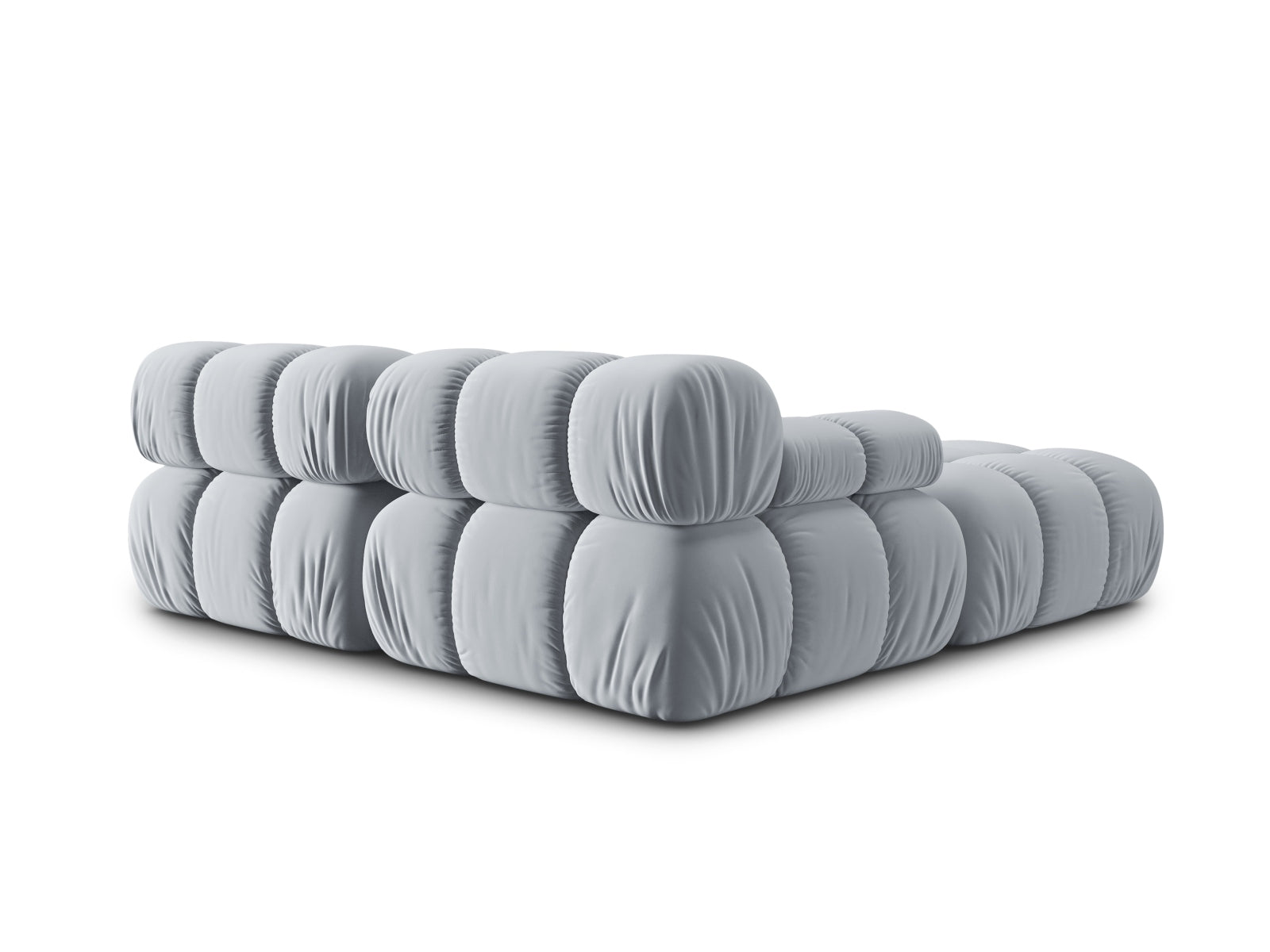 Elegantes modulares 3-Sitzer Sofa Bellis in sanftem Hellblau, ideal für moderne Wohnräume und gemütliche Stunden mit Freunden.