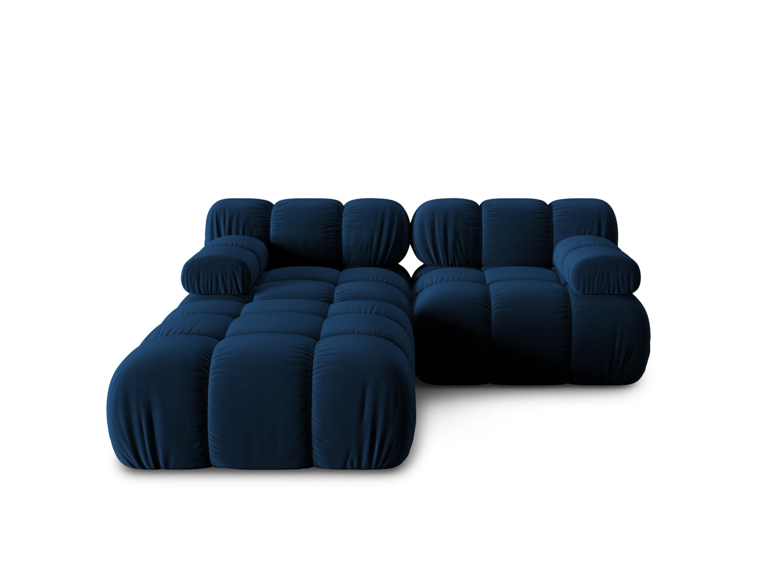 Modulares 3-Sitzer Sofa Bellis in stilvollem Gelb-Blau, 188 cm, ideal für kreative Wohnräume und gemütliche Entspannung.