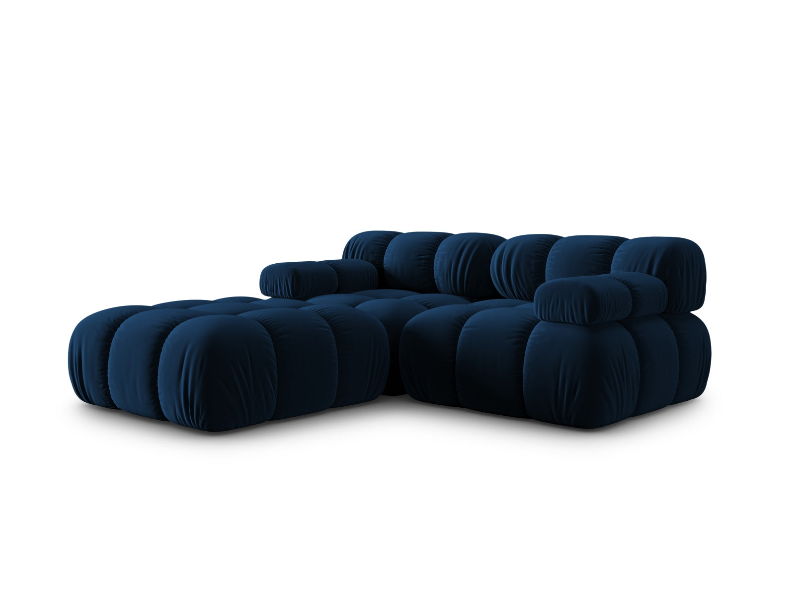 Erleben Sie das Bellis Velour Sofa 3 Sitzer von Micadoni – ein elegantes, modulares Möbelstück, das Komfort und Stil in Ihr Zuhause bringt.