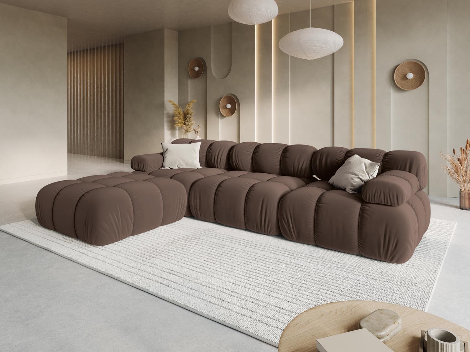 Entdecken Sie das elegante Bellis Velour Sofa 4 Sitzer 188cm von Micadoni – stilvoll, modular und in verschiedenen Farben erhältlich!
