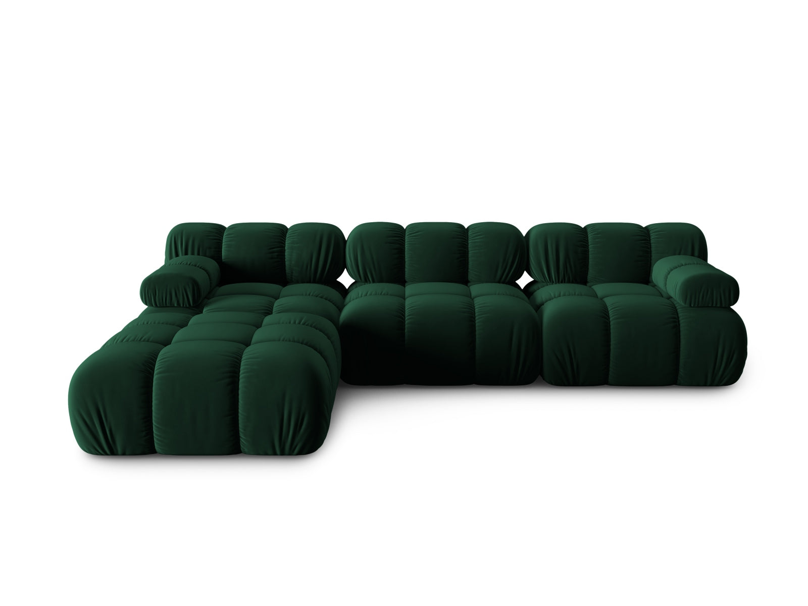 Bellis Velour modulares Sofa 4 Sitzer 188cm in Bottle Green-Bluvel präsentiert im Onlineshop von KAQTU Design AG. L-Sofa links ist von Micadoni