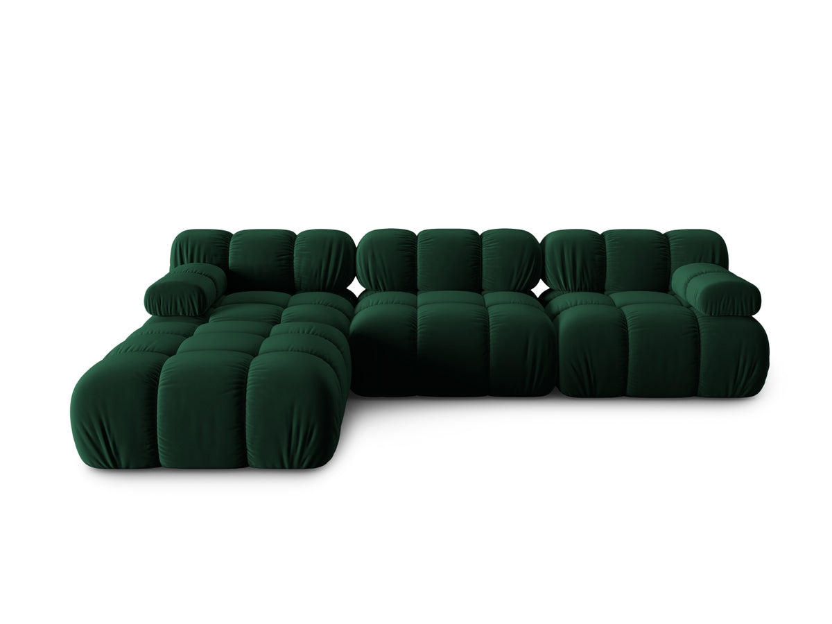 Bellis Velour modulares Sofa 4 Sitzer 188cm in Bottle Green-Bluvel präsentiert im Onlineshop von KAQTU Design AG. L-Sofa links ist von Micadoni