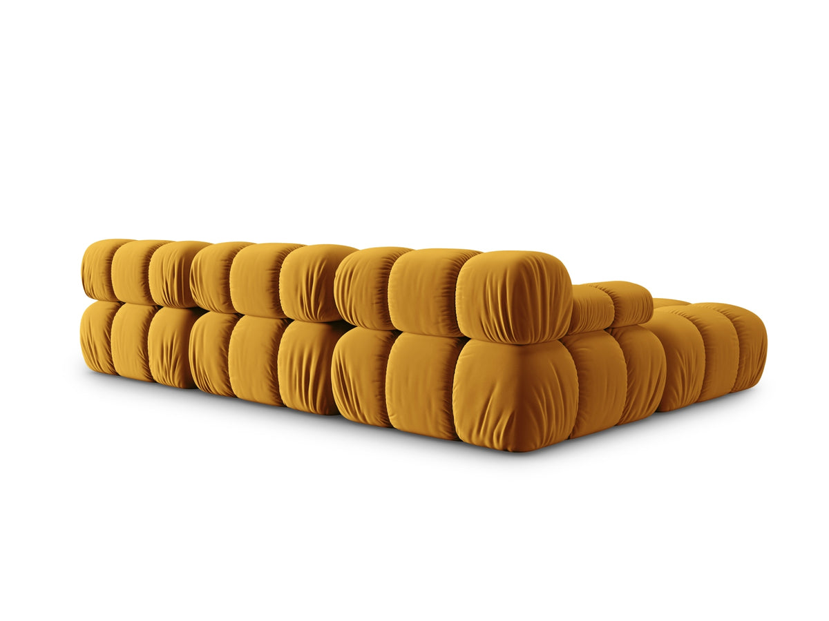 Bellis Velour modulares Sofa 4 Sitzer 188cm in Yellow-Bluvel präsentiert im Onlineshop von KAQTU Design AG. L-Sofa links ist von Micadoni