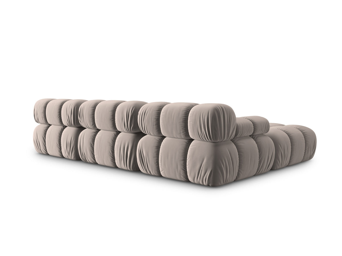 Bellis Velour modulares Sofa 4 Sitzer 188cm in Cappuccino-Bluvel präsentiert im Onlineshop von KAQTU Design AG. 3er Sofa ist von Micadoni