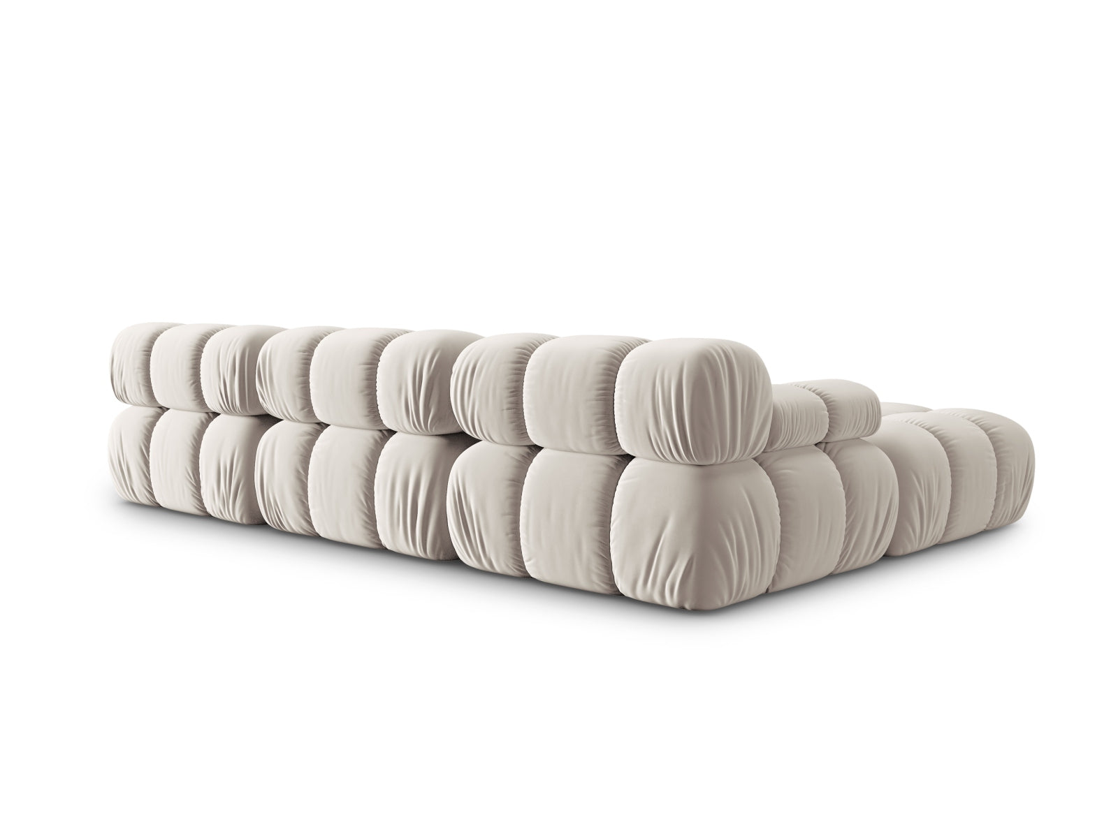 Elegantes modulares 4-Sitzer Sofa Bellis in sanftem Dunkelbeige, ideal für stilvolle Wohnräume, von Micadoni, vereint Komfort und Design.