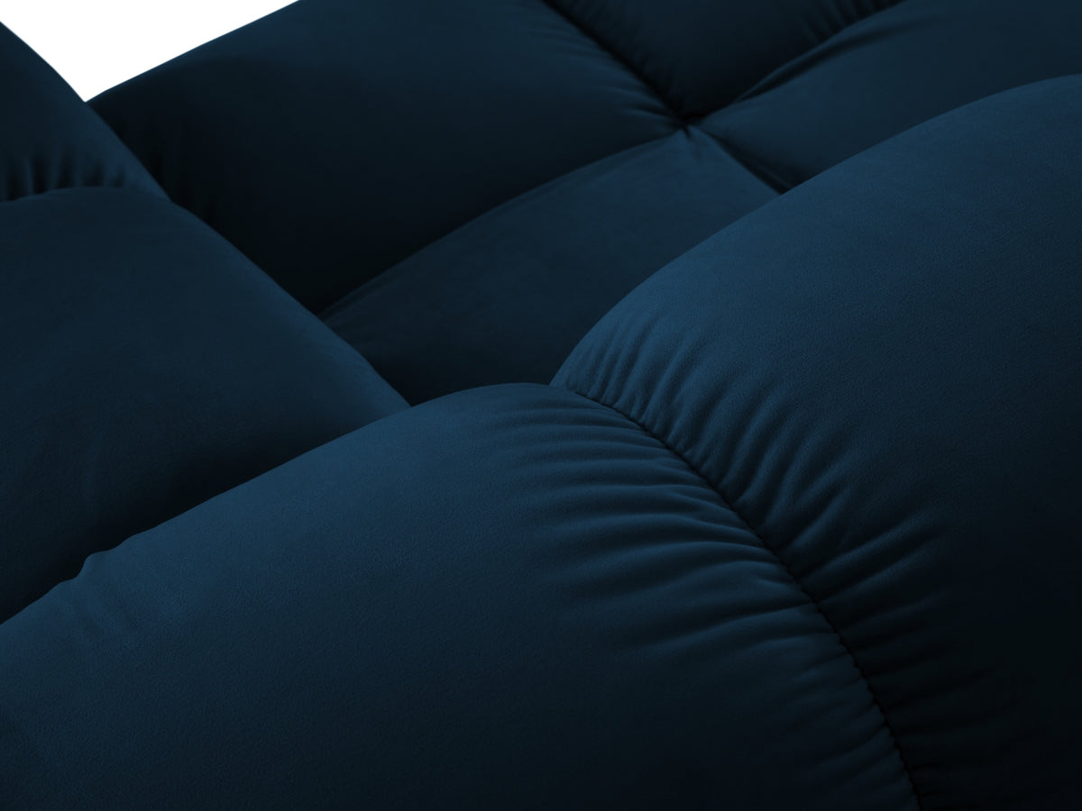 Bellis Velour modulares Sofa 4 Sitzer 188cm in Royal Blue-Bluvel präsentiert im Onlineshop von KAQTU Design AG. L-Sofa links ist von Micadoni