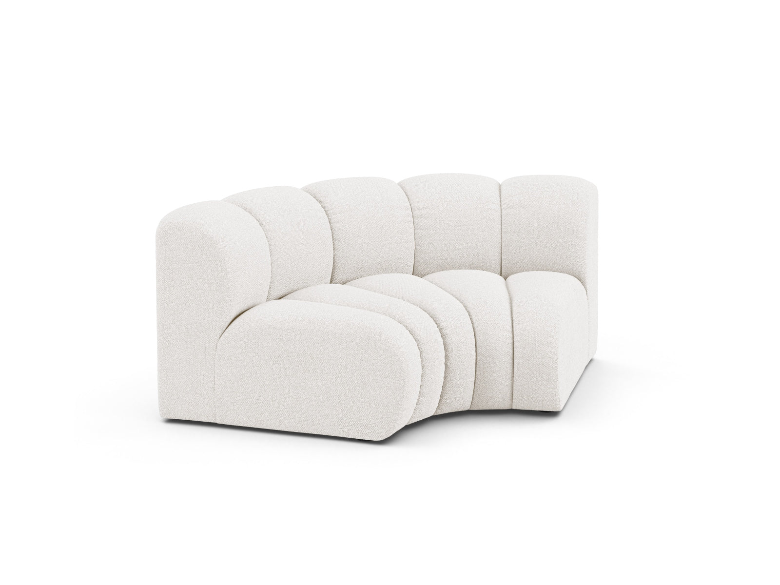 Eleganter Lupine Modul Corner 1 Sitzer in stilvollem Weiß, ideal für moderne Wohnräume und vielseitige Sofa-Arrangements.