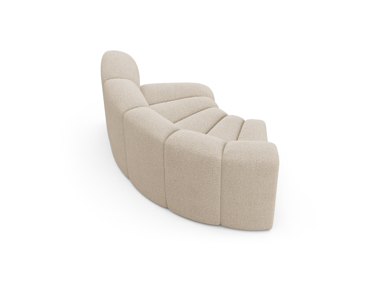 Beigefarbener Lupine Modul Corner 1 Sitzer von Micadoni, ideal für kreative Raumkonzepte, vereint modernes Design mit hohem Sitzkomfort.