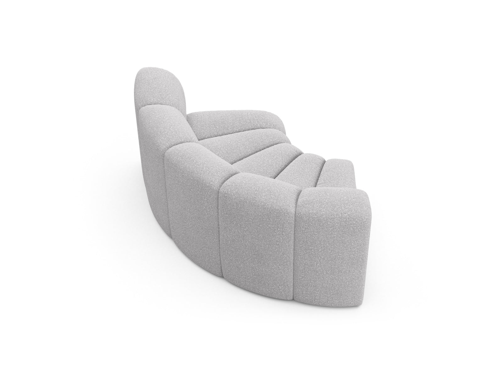 Modularer Lupine Corner 1 Sitzer in sanftem Grau, perfekt für moderne Wohnkonzepte und vielseitige Raumgestaltungen.
