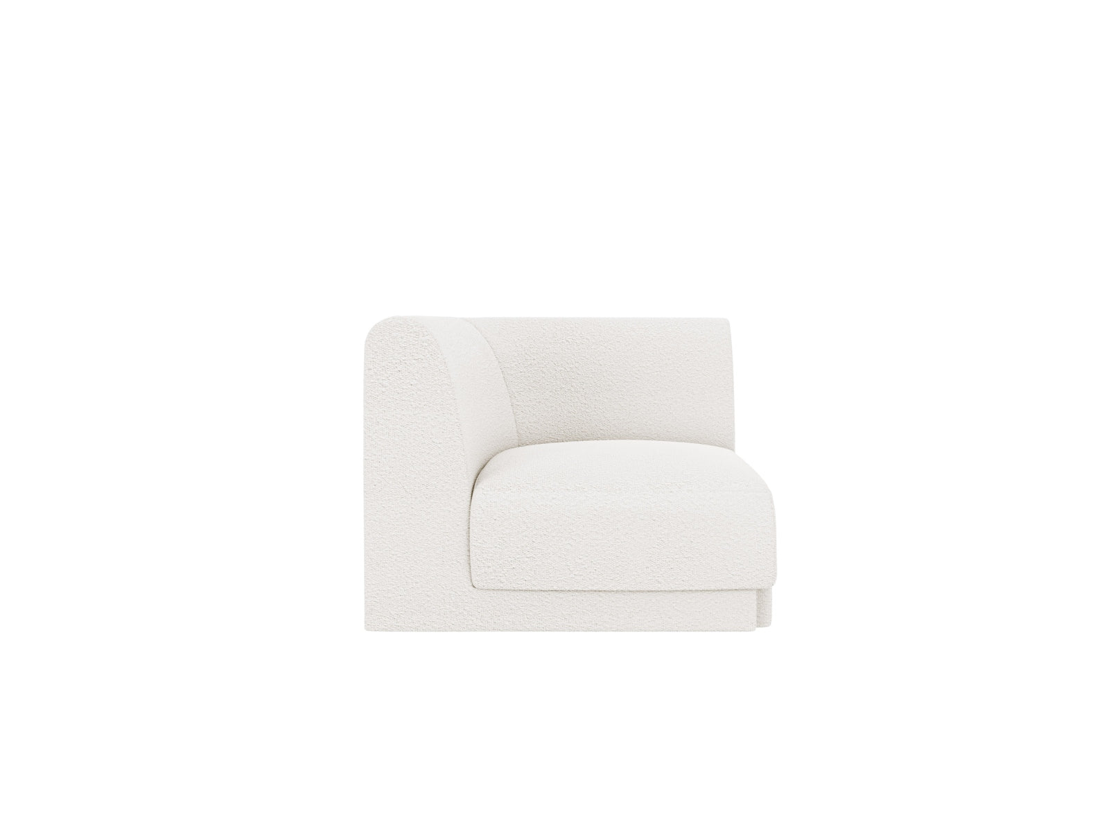 Miley Corner Modul 1 Sitzer in White präsentiert im Onlineshop von KAQTU Design AG. Modulares Sofa ist von Micadoni