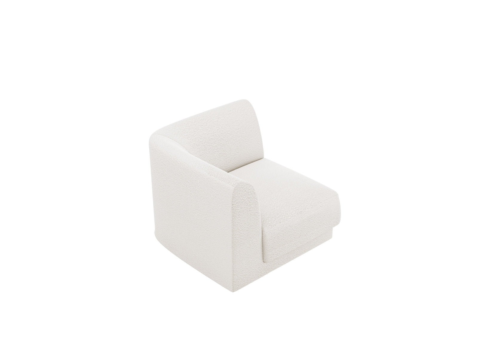 Miley Corner Modul 1 Sitzer in White präsentiert im Onlineshop von KAQTU Design AG. Modulares Sofa ist von Micadoni