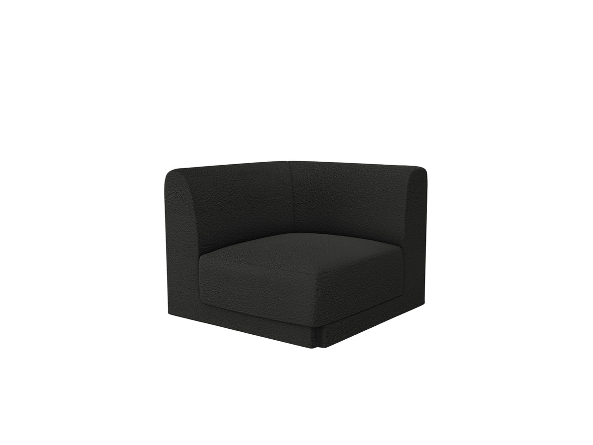 Miley Corner Modul 1 Sitzer in Black-Baloo präsentiert im Onlineshop von KAQTU Design AG. Modulares Sofa ist von Micadoni