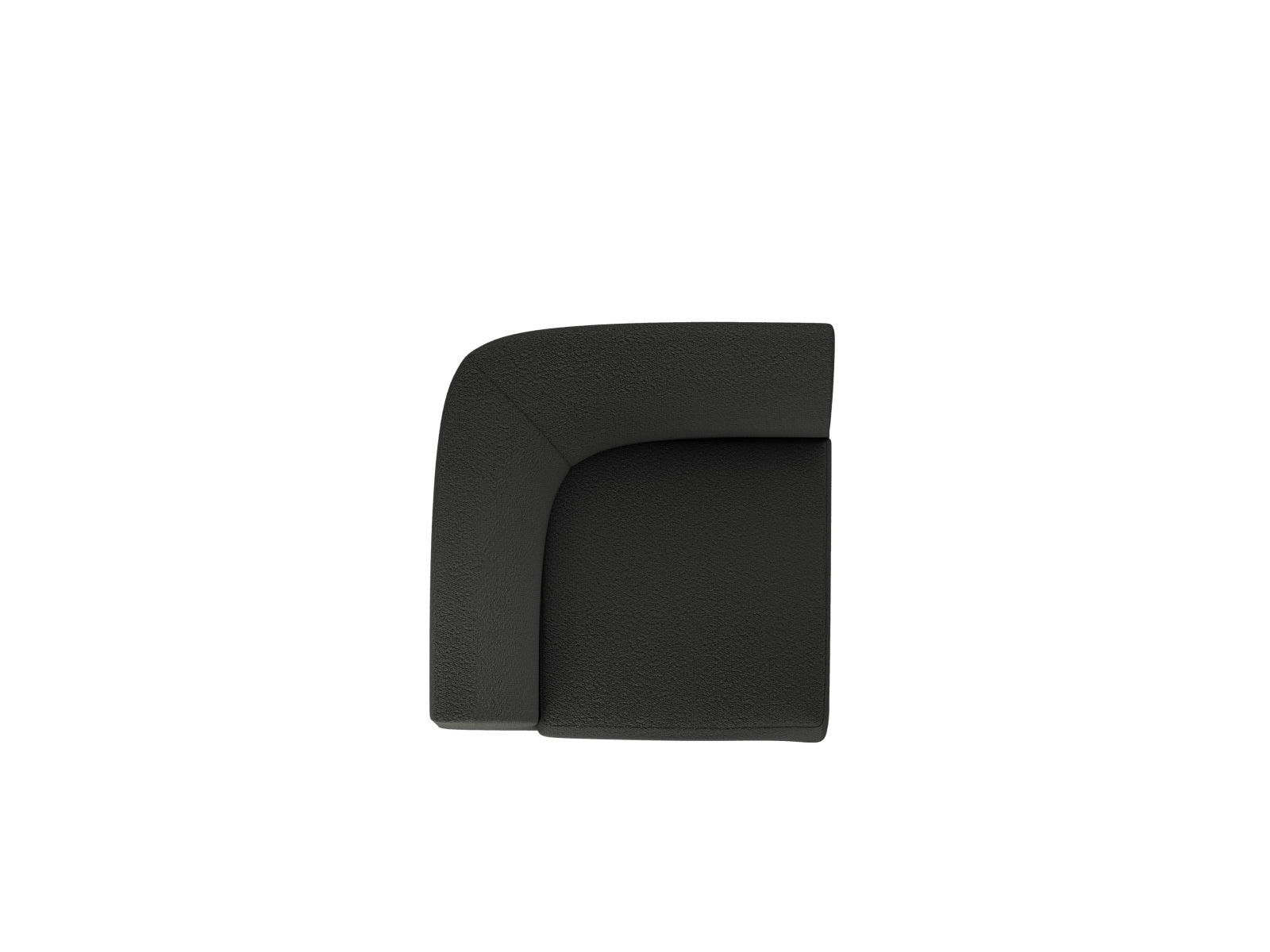 Miley Corner Modul 1 Sitzer in Black präsentiert im Onlineshop von KAQTU Design AG. Modulares Sofa ist von Micadoni