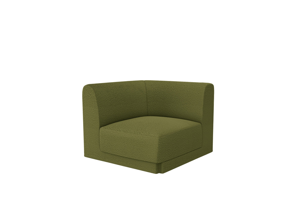 Miley Corner Modul 1 Sitzer in Dark Olive Green-Baloo präsentiert im Onlineshop von KAQTU Design AG. Modulares Sofa ist von Micadoni