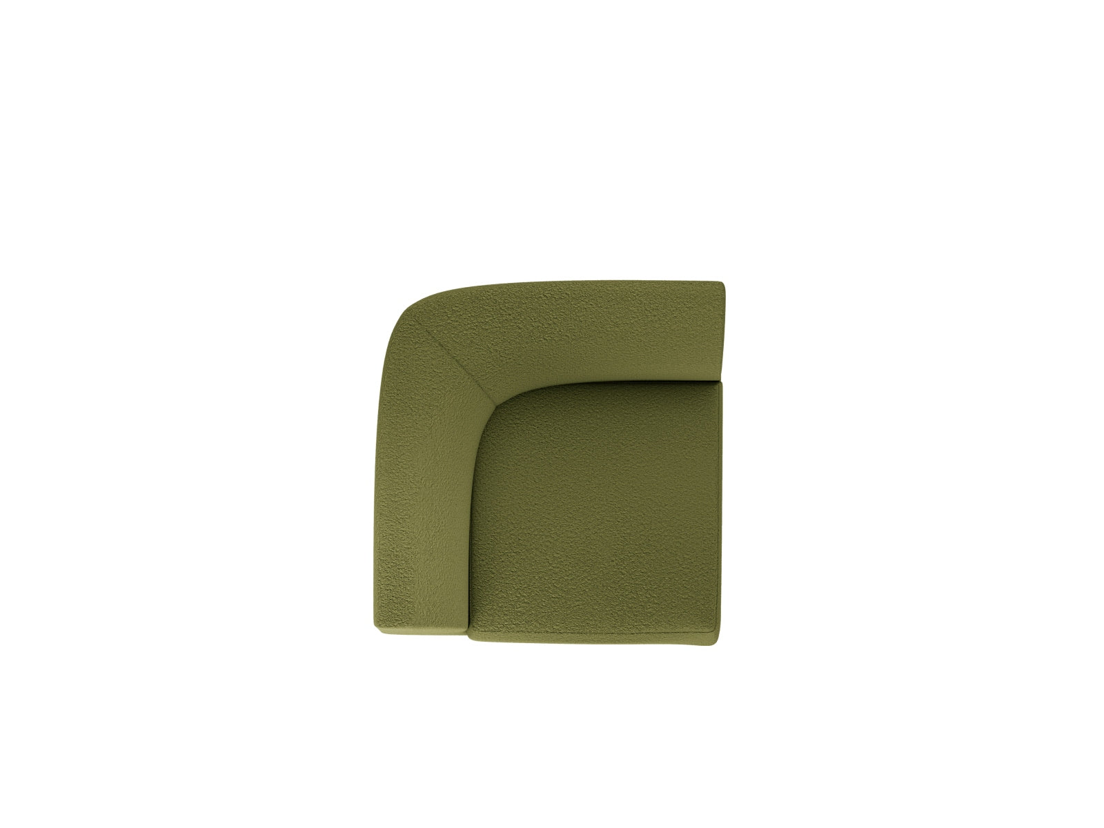 Miley Corner Modul 1 Sitzer in Dark Olive Green präsentiert im Onlineshop von KAQTU Design AG. Modulares Sofa ist von Micadoni